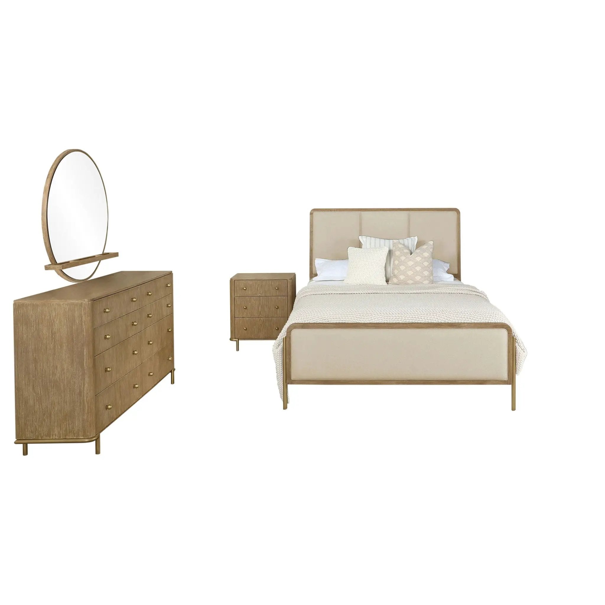 Arini 4-piece Queen Bedroom Set Cream and Sand Wash by Unique Piece Furniture