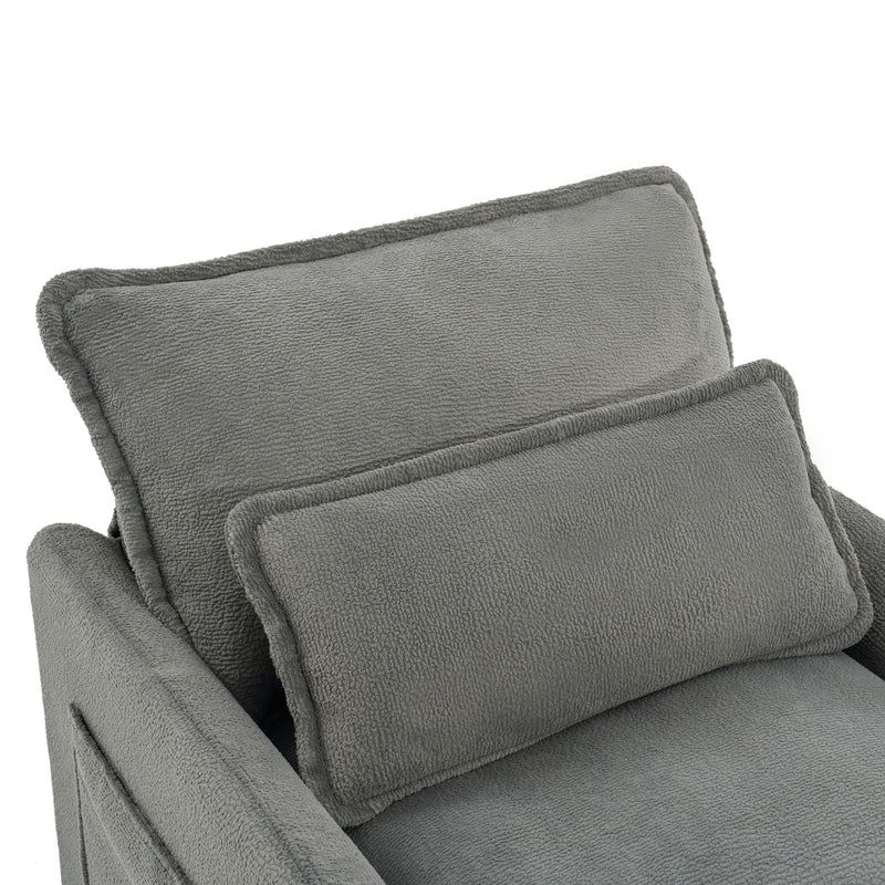 Modern Loveseat Sofa, Upholstered Couch With Side Storage Pockets by HouseOfZazla
