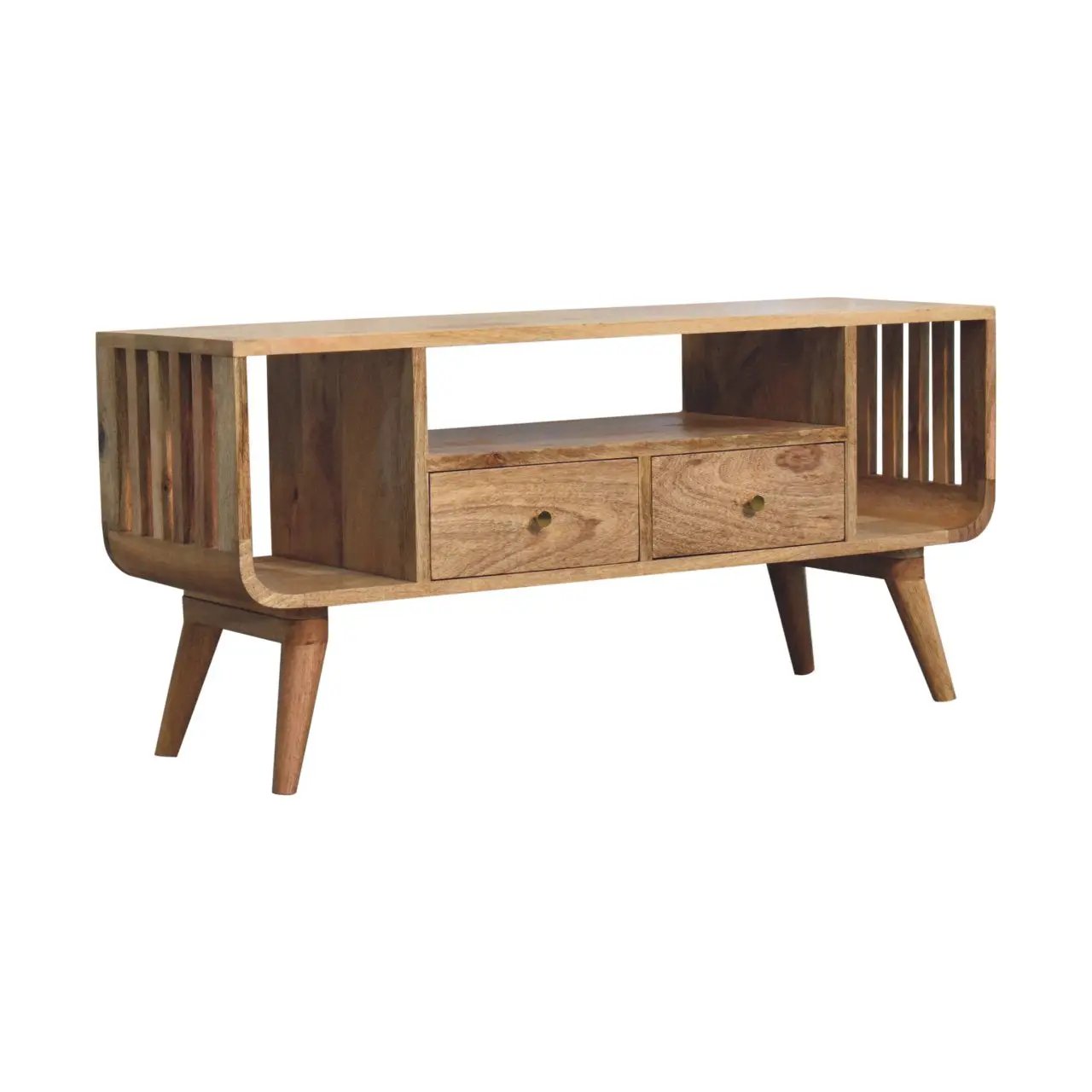 Solid Wood Soba Nordic Media Unit by HouseOfZazla