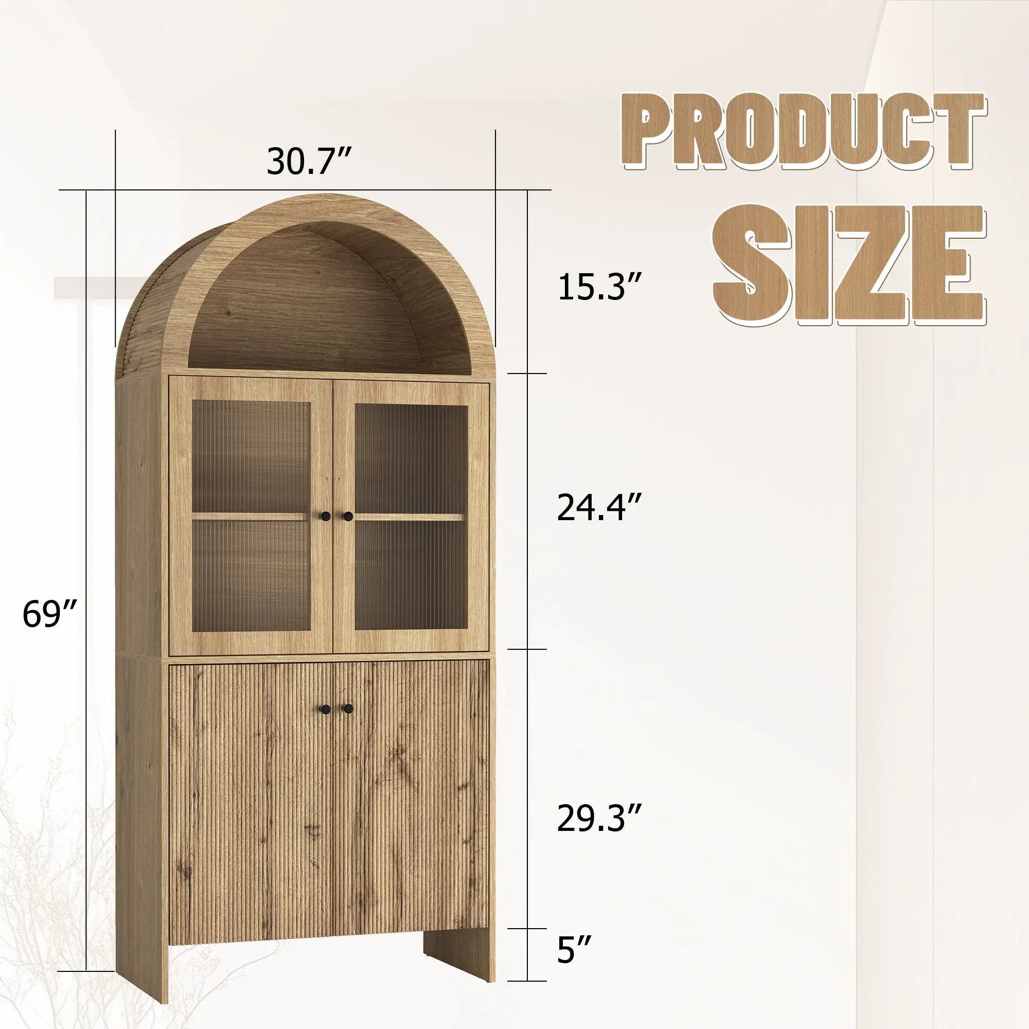 Modern Tech Inspired Dome Cabinet With LED Lighting by HouseOfZazla