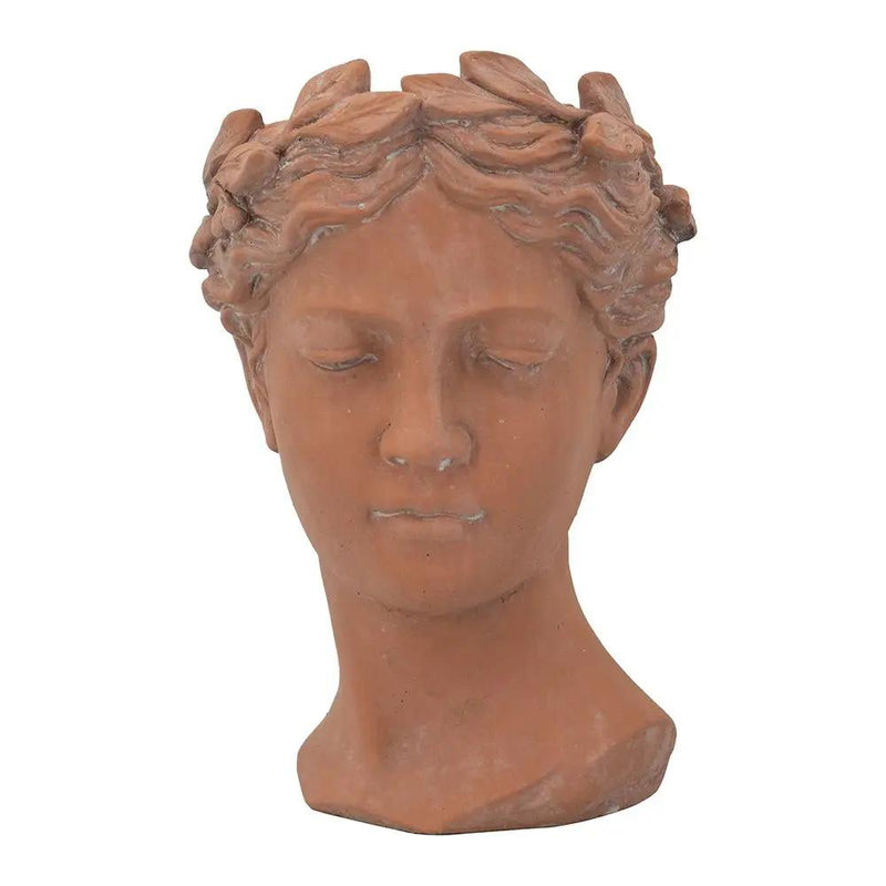 D7X11" Visage Head Bust Planter - Brown by HouseOfZazla