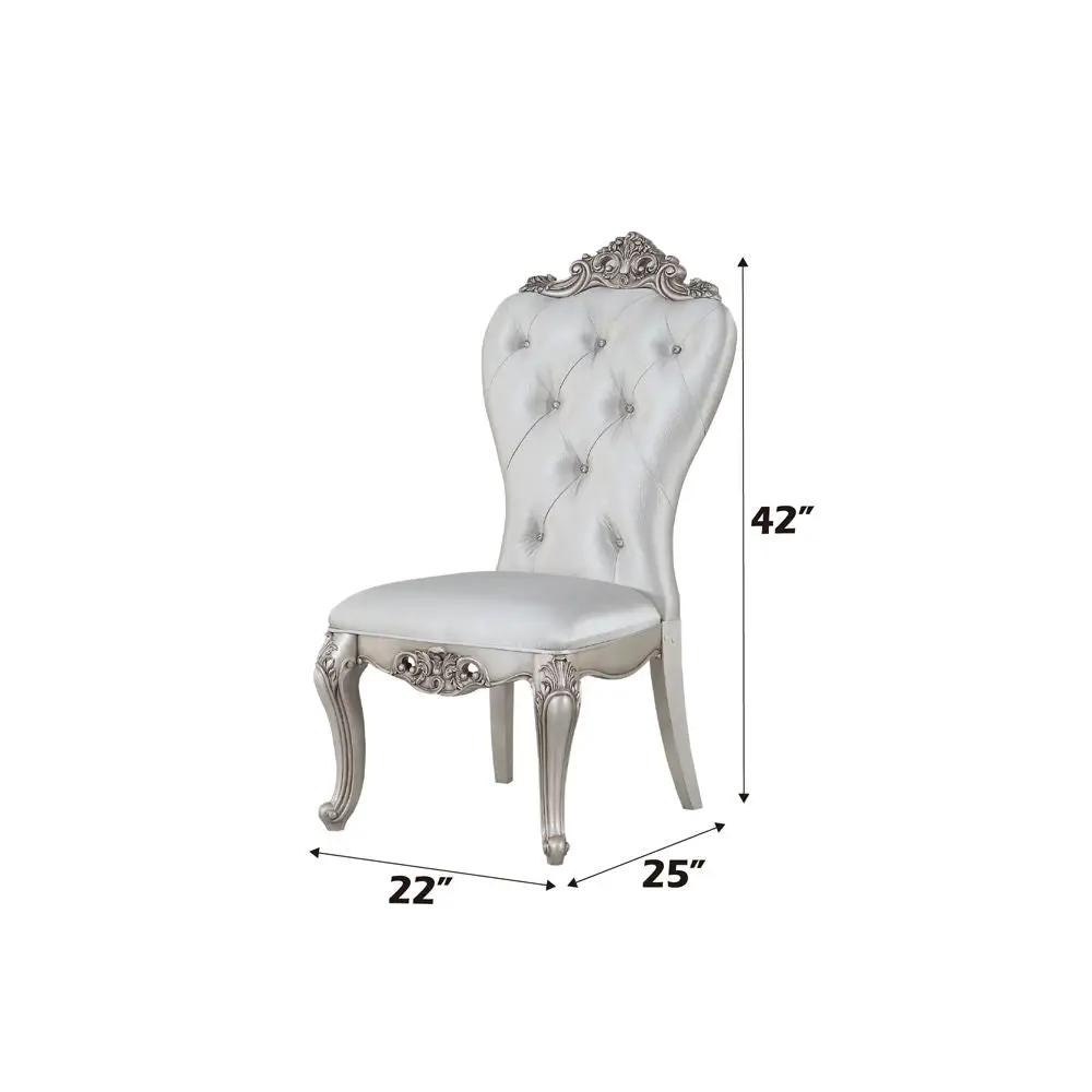 Gorsedd - Side Chair (Set of 2) - Cream Fabric & Golden Ivory by Unique Piece Furniture