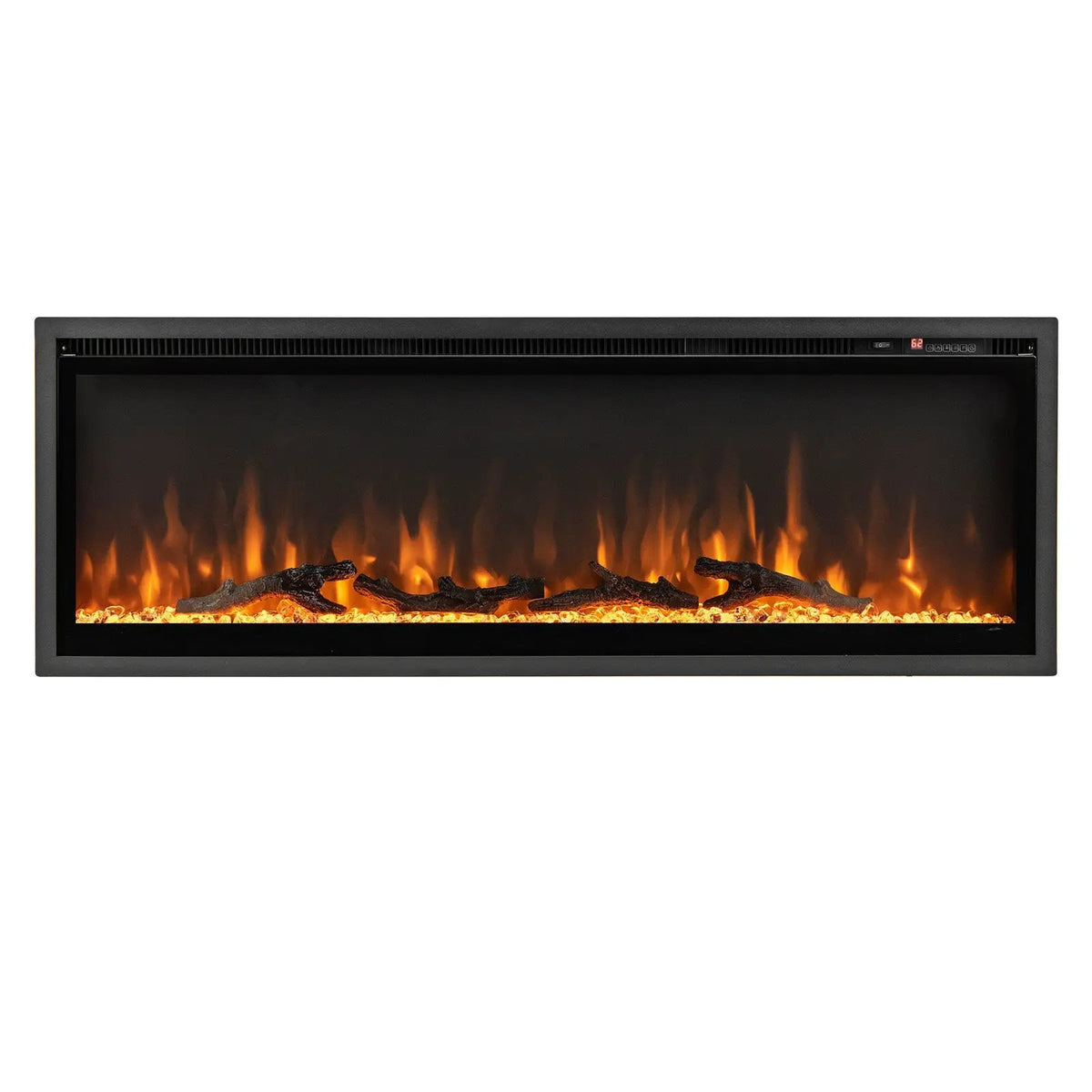 Electric Fireplace in-Wall Recessed with Remote Control and Adjustable Color and Brightness by DirectDeals