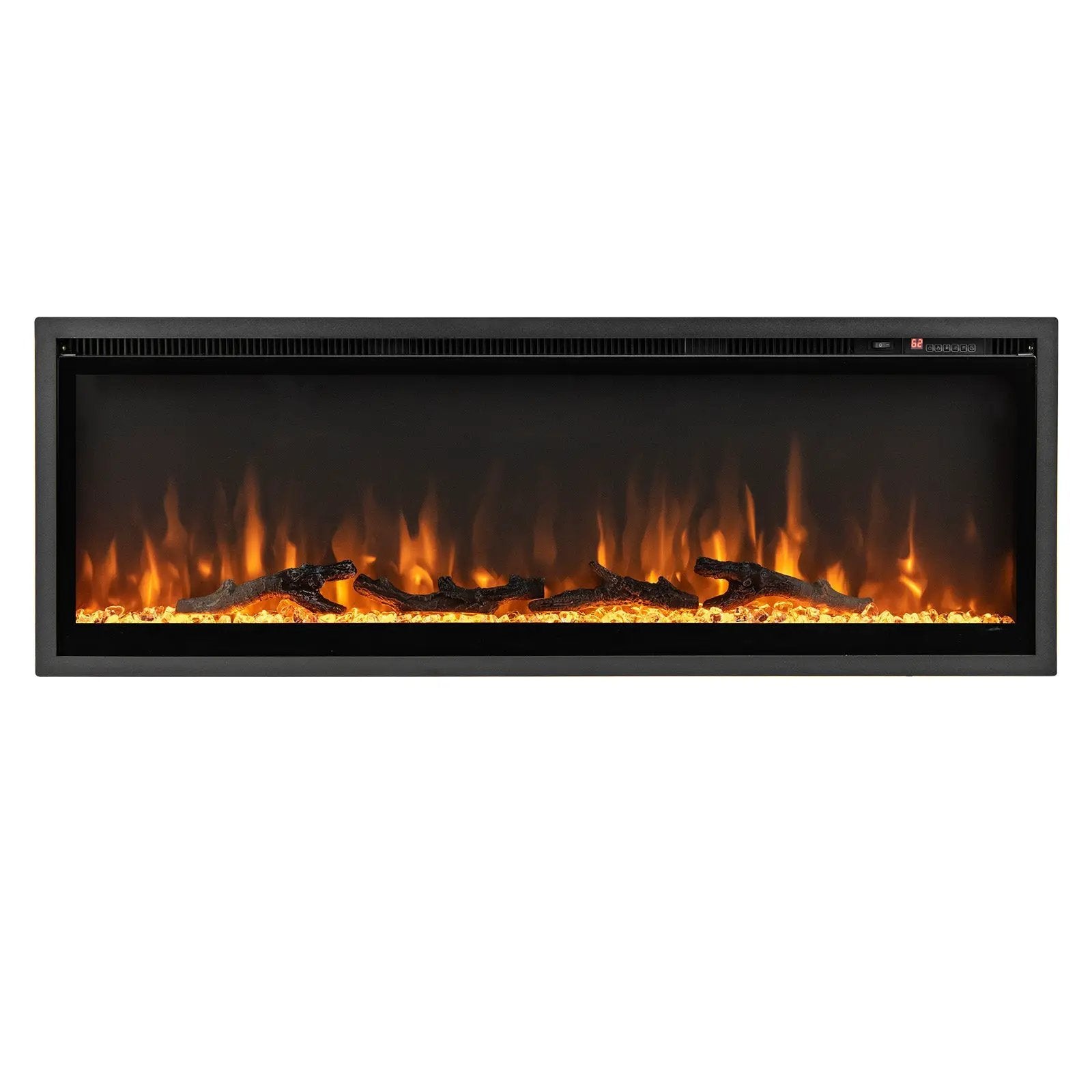 Electric Fireplace in-Wall Recessed with Remote Control and Adjustable Color and Brightness by DirectDeals