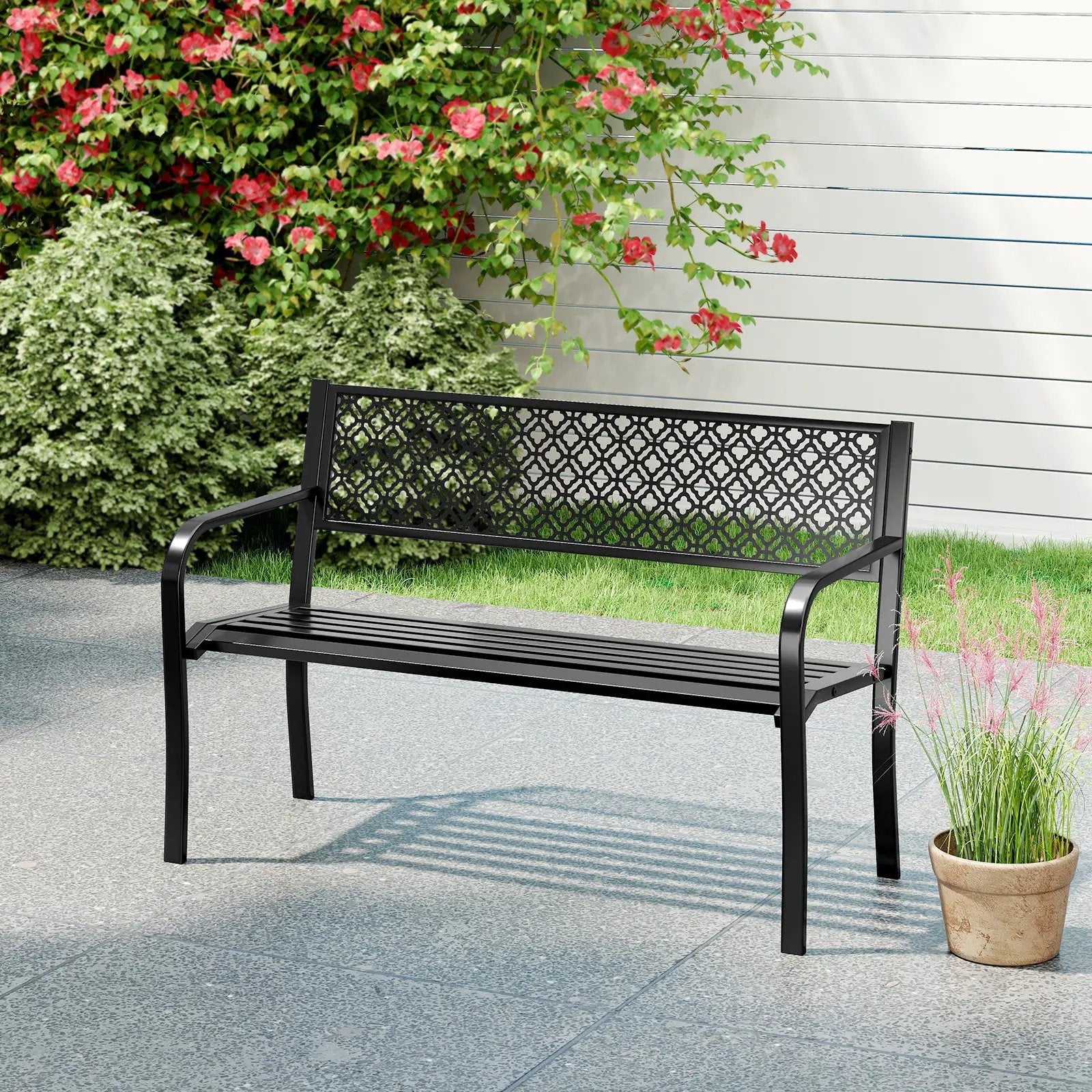 12 FT Wooden Garden Pathway 22 Inches Wide Outdoor Roll out Straight Walkway by DirectDeals