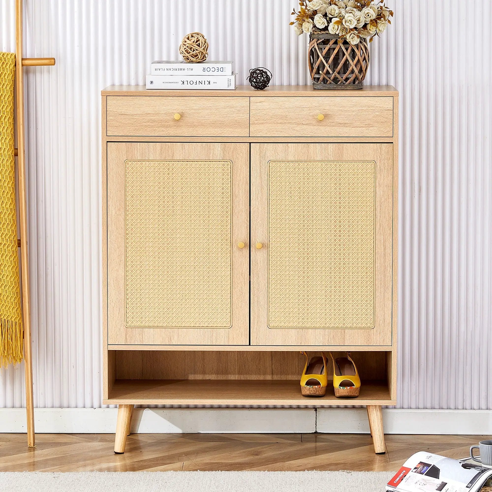 Multifunctional Modern Minimalist Shoe Cabinet by Unique Piece Furniture