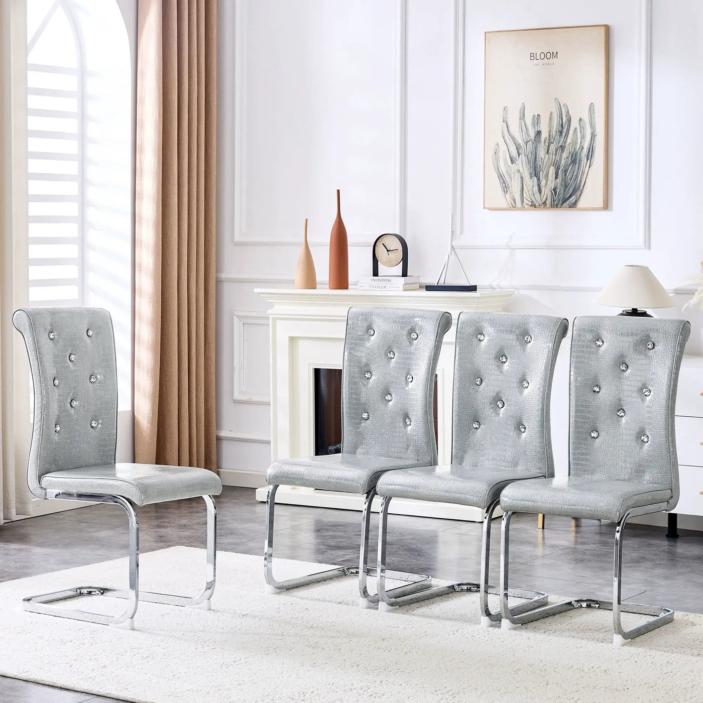 Elegant Design Upholstered Dining Chairs by HouseOfZazla