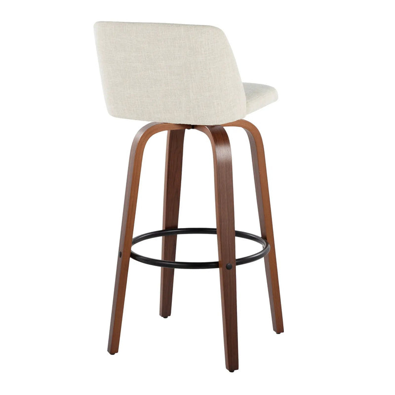 Toriano - Contemporary Fixed Height Barstool Swivel And Round Footrest (Set of 2) by Unique Piece Furniture