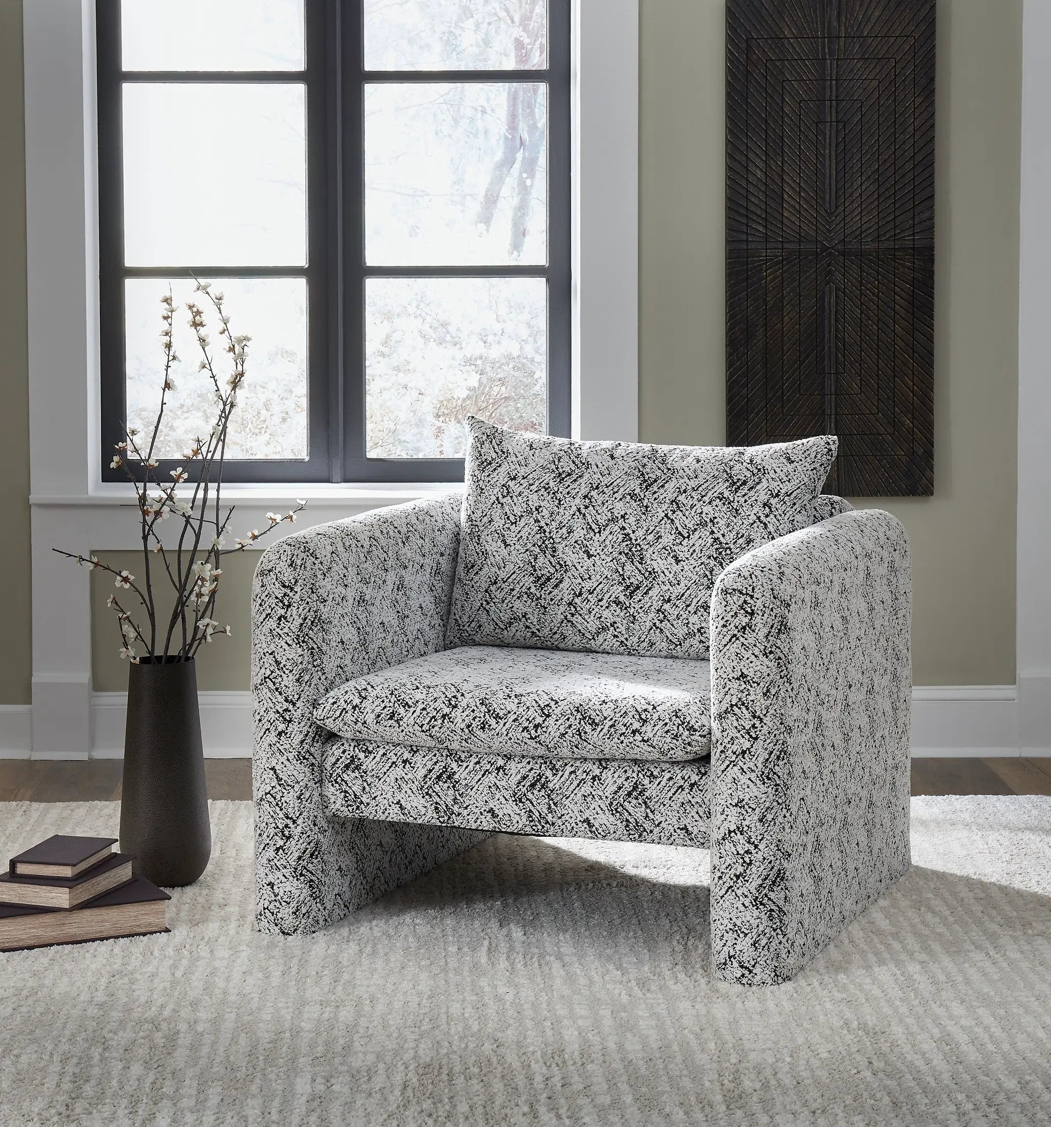 Kenbell - Accent Chair - Black / White by Unique Piece Furniture