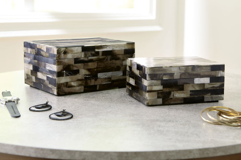 Ellford - Box Set (Set of 2) - Black / Brown / Cream by Unique Piece Furniture