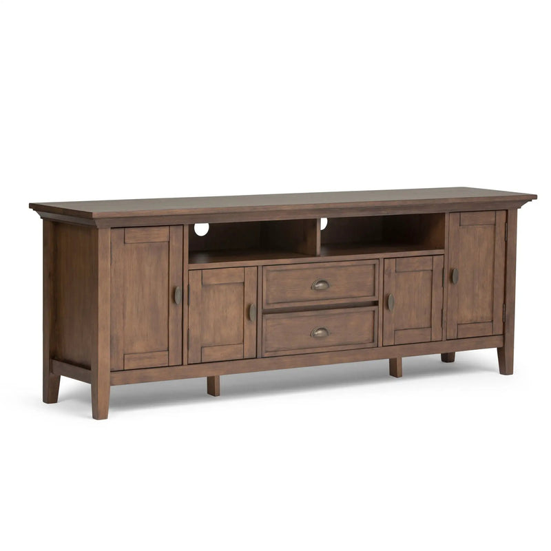 Redmond - TV Media Stand - Rustic Natural Aged Brown by HouseOfZazla