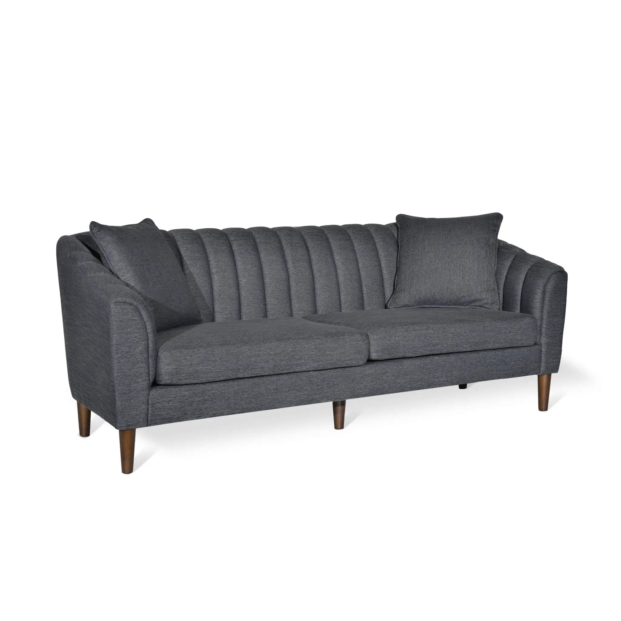 Contemporary 3 Seater Sofa With Plush Accents by HouseOfZazla