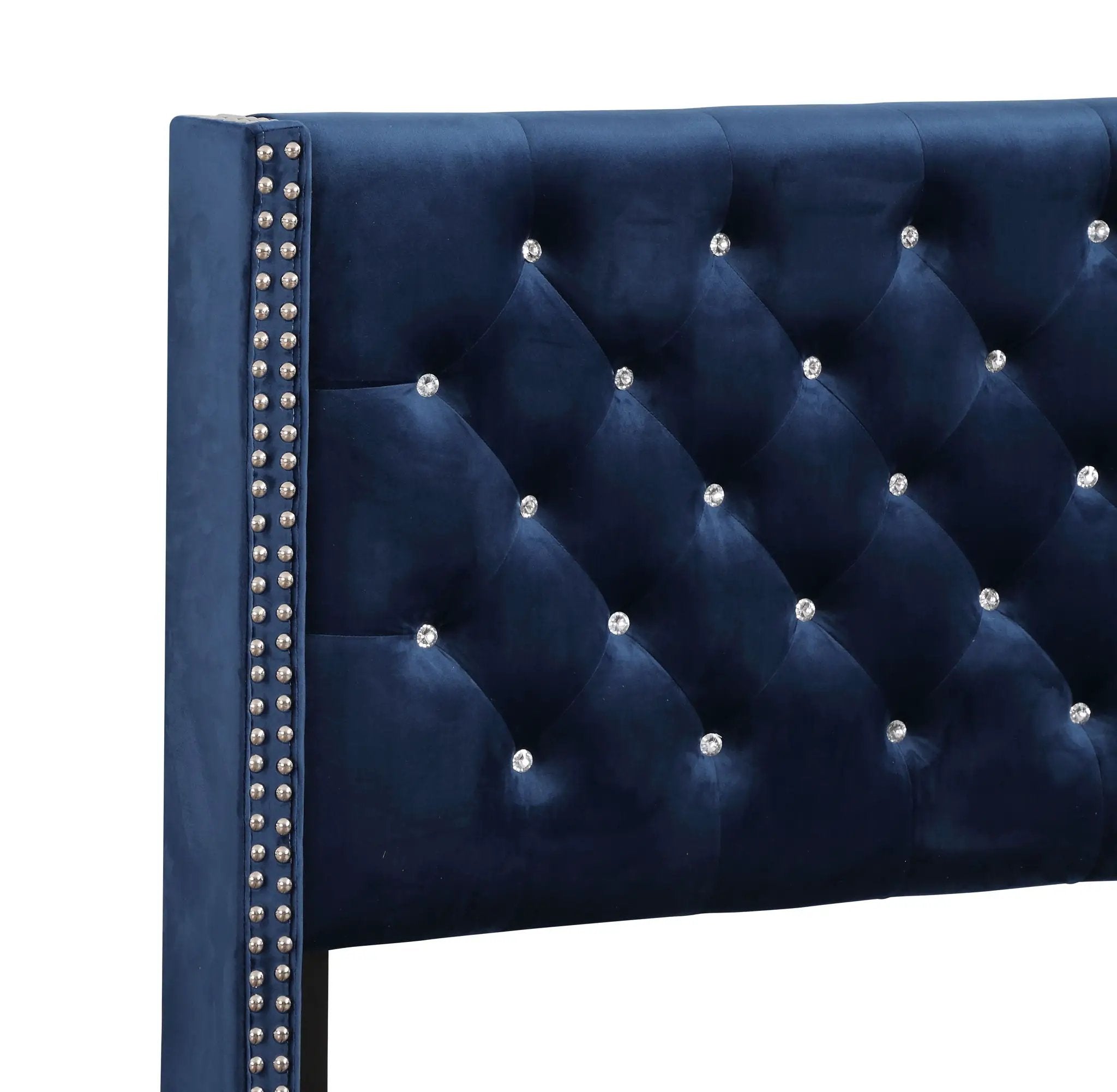 Upholstered Nailhead Trim Chic Bed by HouseOfZazla