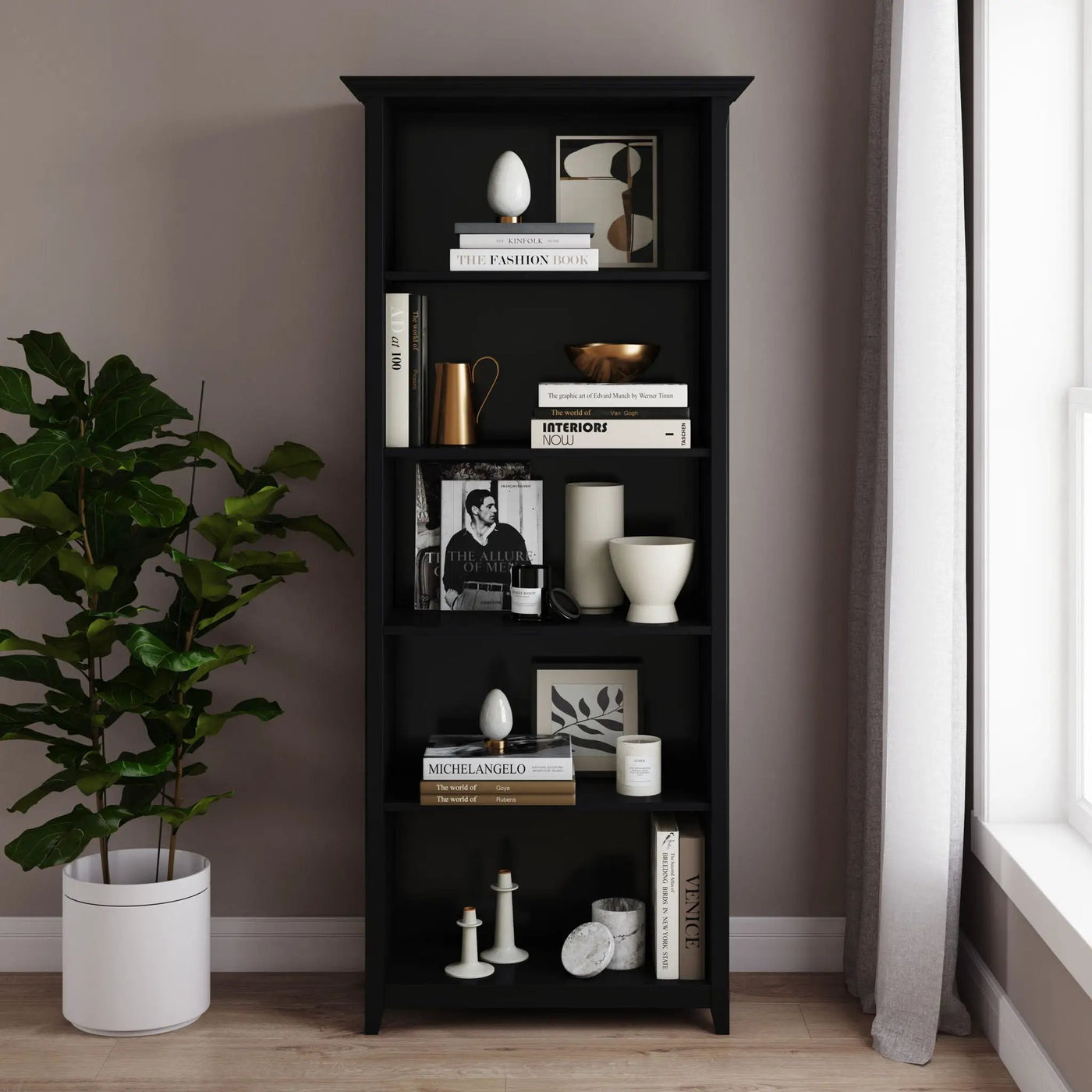 Amherst - 5 Shelf Bookcase, Handcrafted by HouseOfZazla