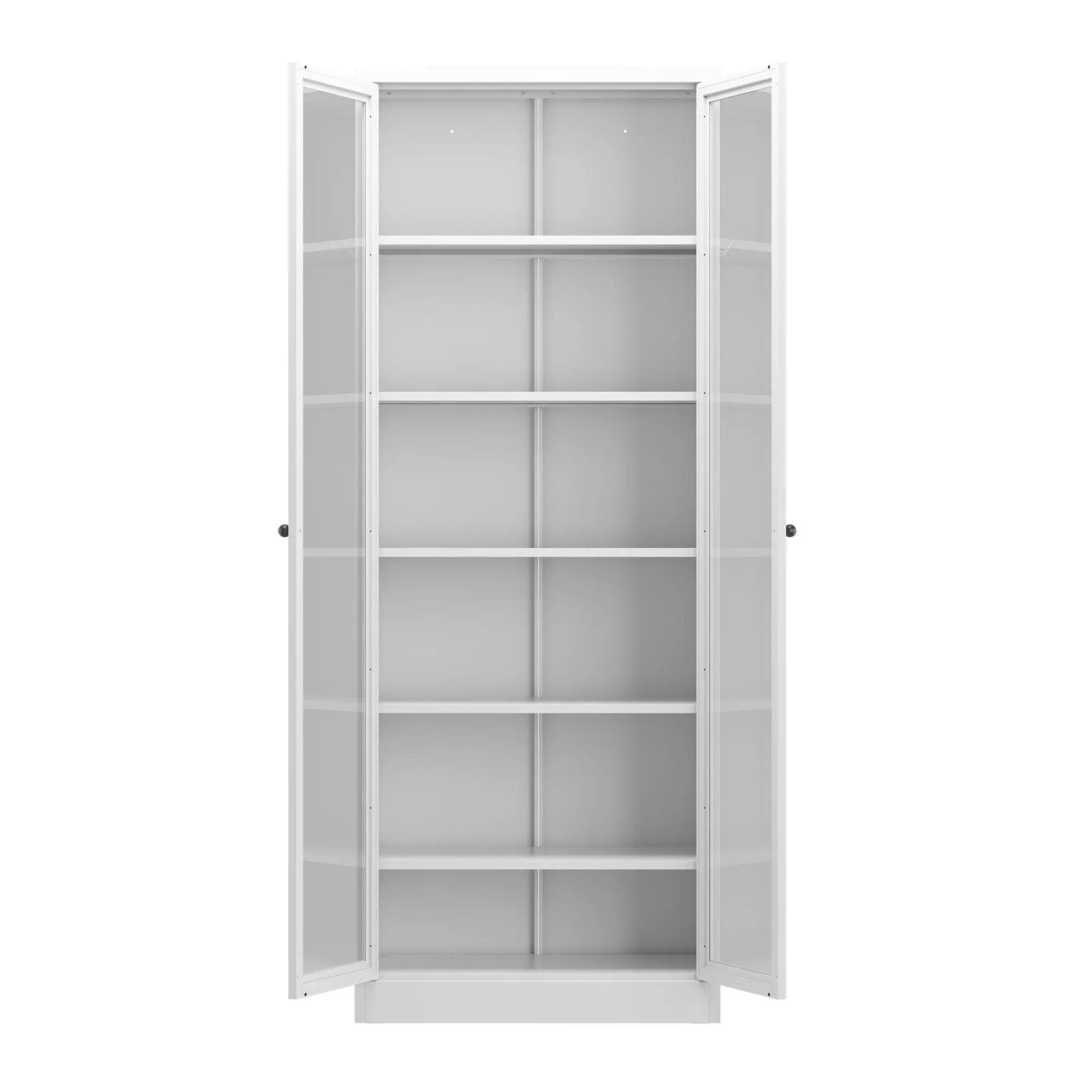 Industrial Metal Kitchen Pantry Cabinet With Adjustable Shelves - White by HouseOfZazla