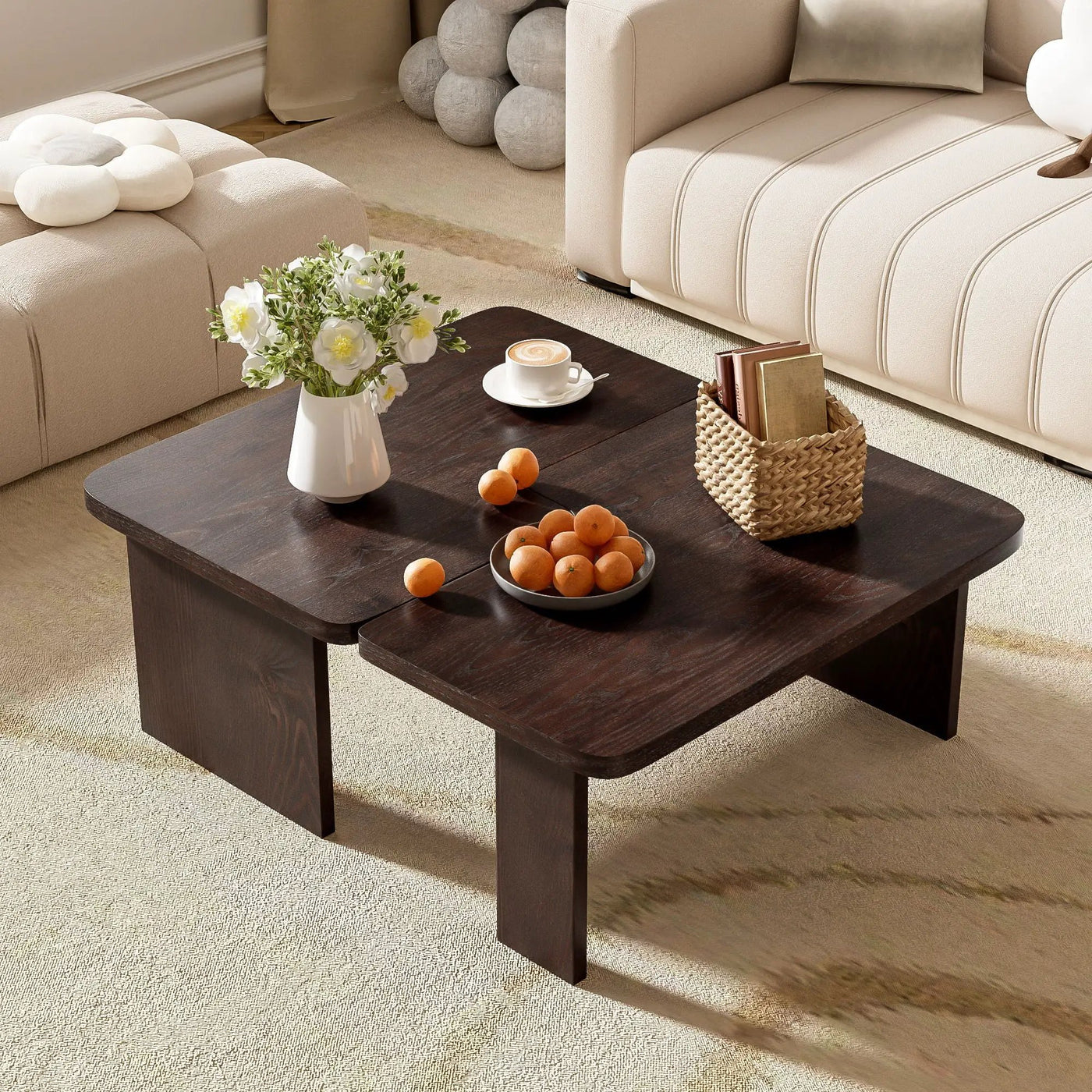 Modern Minimalist Coffee Table Set With Splicing Design by HouseOfZazla