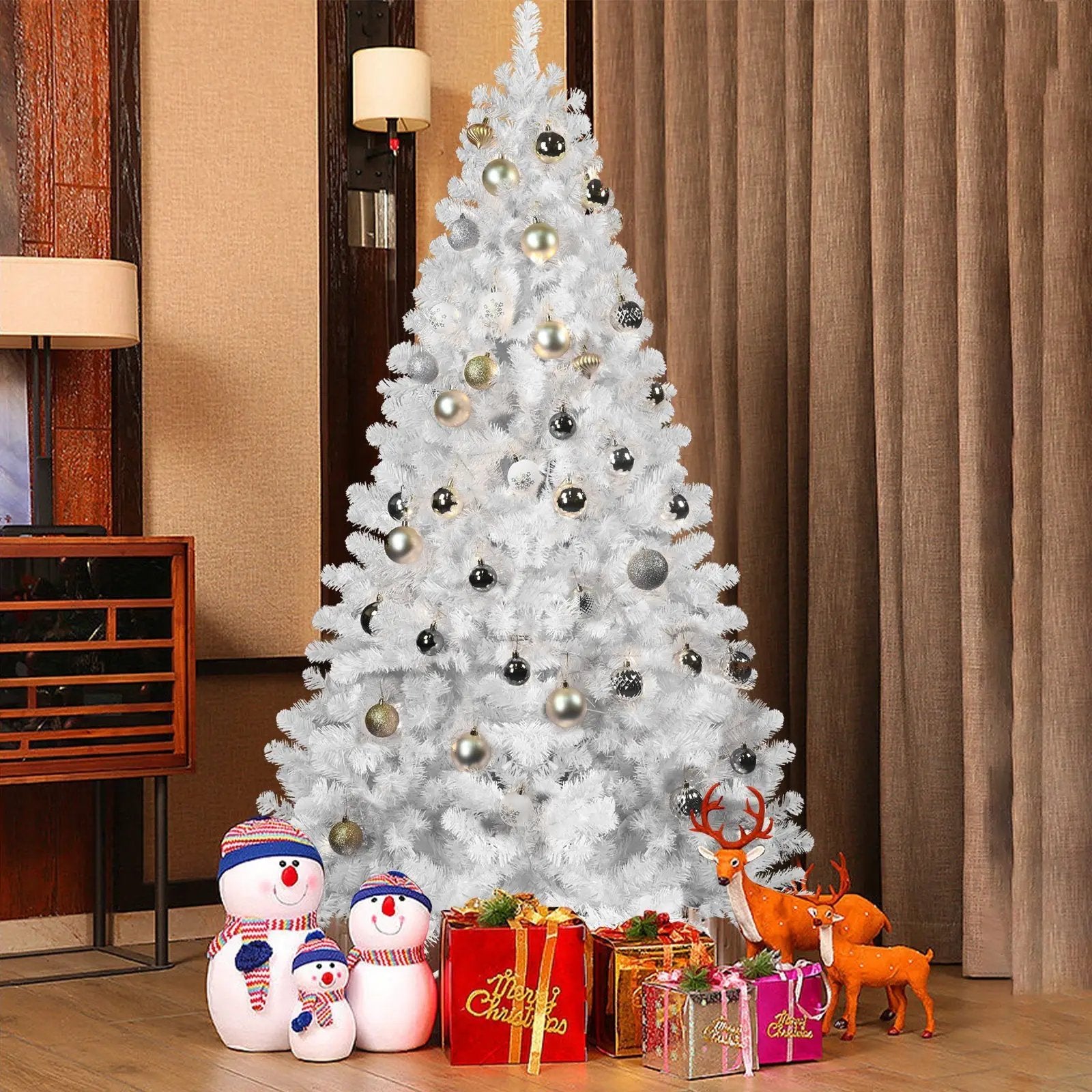 The 4-Foot Pre-Lit Modern White Christmas Tree by HouseOfZazla