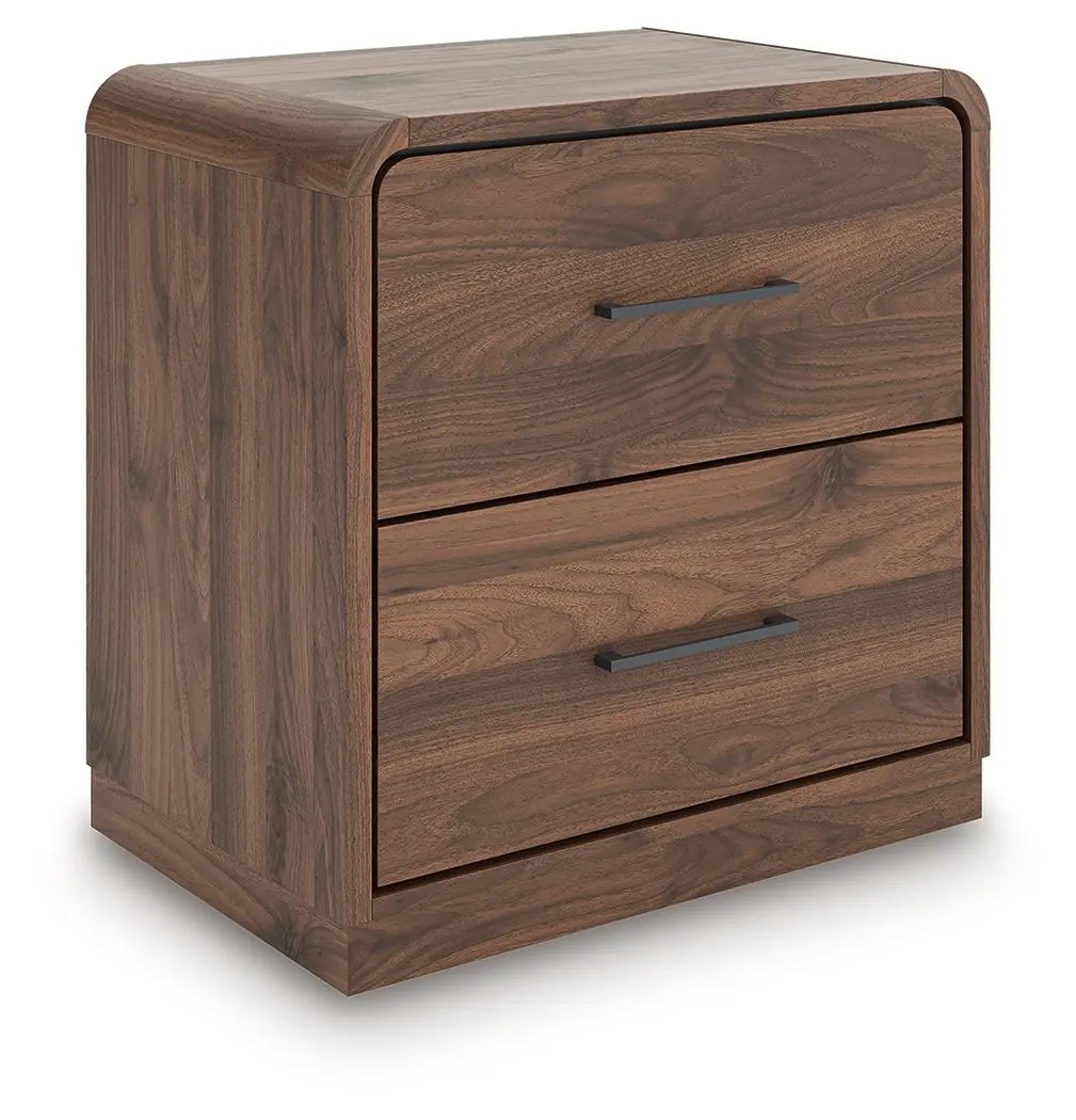 Fortlorn - Two Drawer Night Stand - Walnut Brown by Unique Piece Furniture