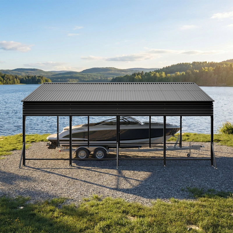 20'x20' Galvanated Steel Carport Canopy by HouseOfZazla