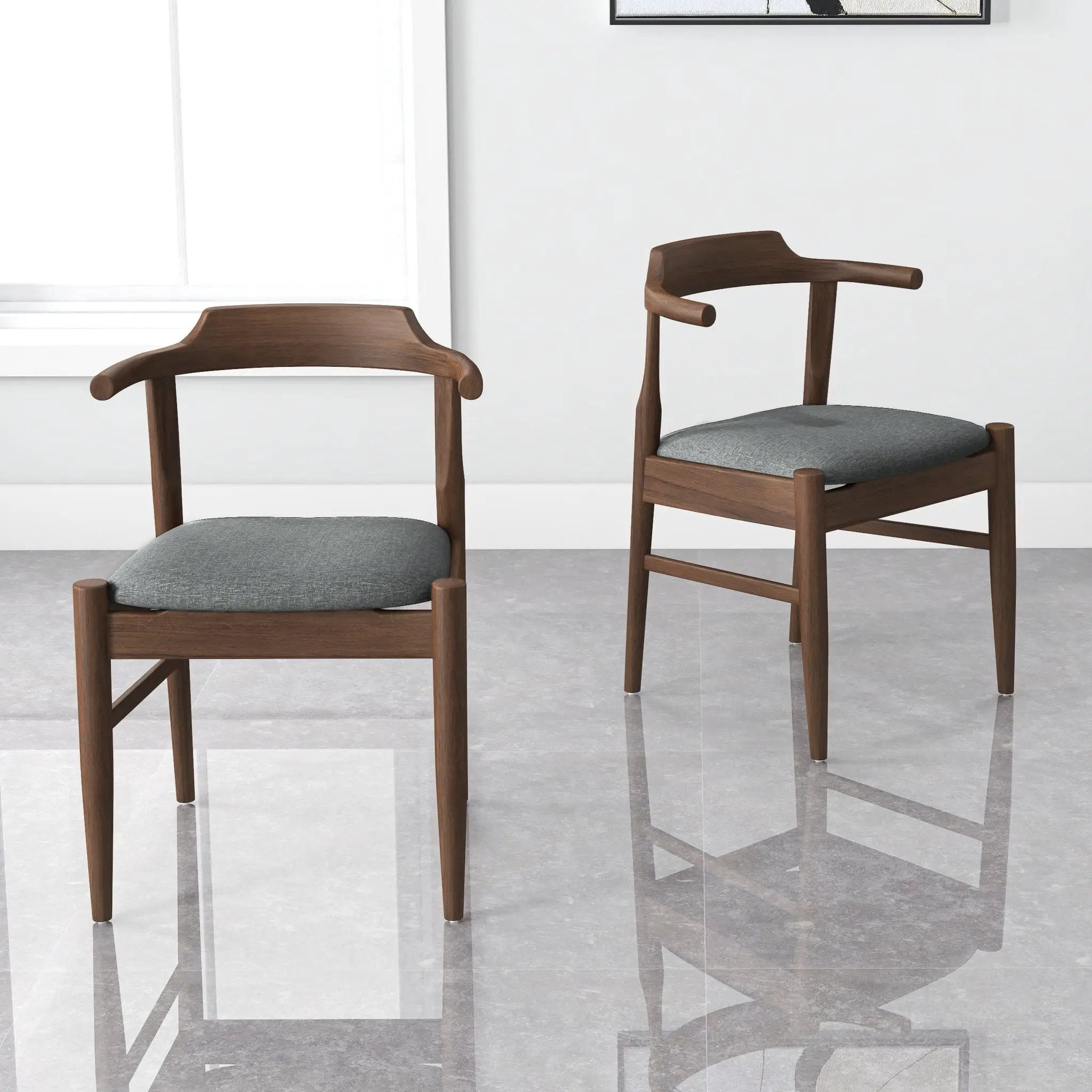 Leon - Mid-Century Modern Dining Chair (Set of 2) by HouseOfZazla