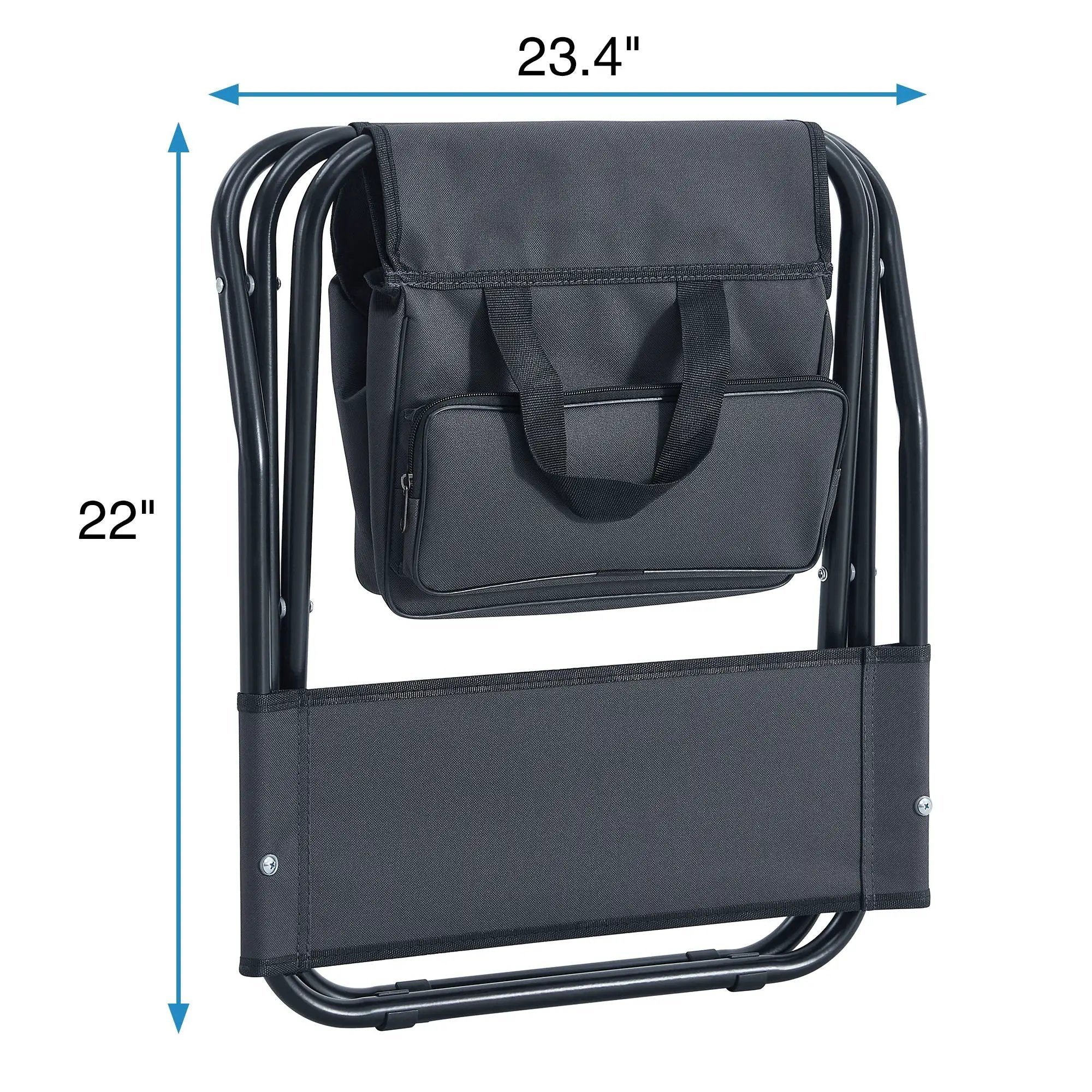 Folding Outdoor Chairs With Storage Bag, Portable Chair For Indoor, Outdoor Camping, Picnics And Fishing by HouseOfZazla