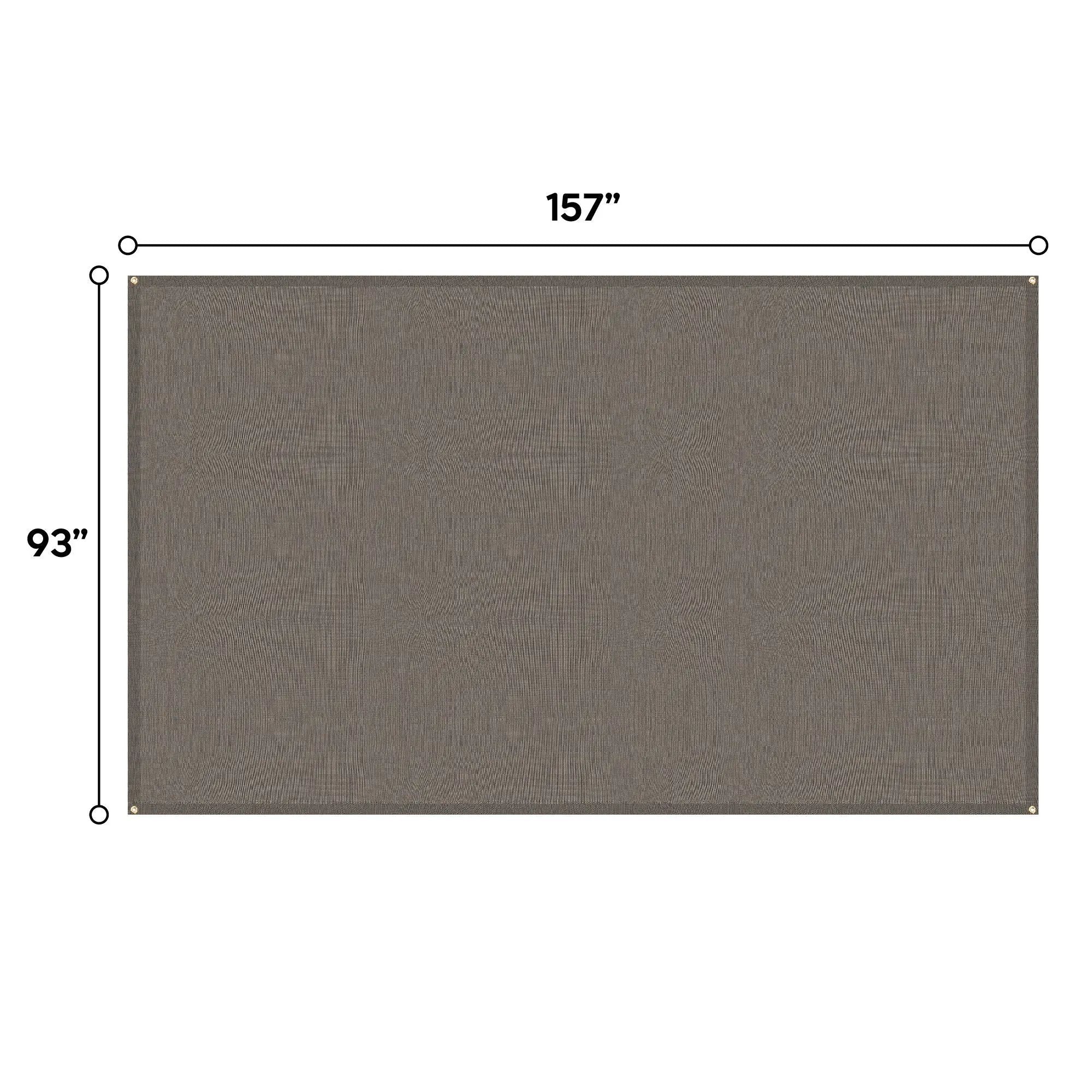 13' X 7.7' Outdoor Pergola Sun Shade Cover Cloth Patio Canopy Hdpe Permeable With Grommets - Brown by Unique Piece Furniture