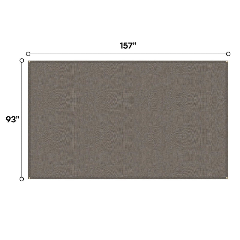 13' X 7.7' Outdoor Pergola Sun Shade Cover Cloth Patio Canopy Hdpe Permeable With Grommets - Brown by HouseOfZazla