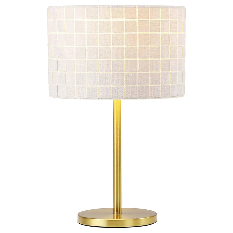 Ramiro 66-inch Drum Shade Metal Bedside Table Lamp Gold by Unique Piece Furniture