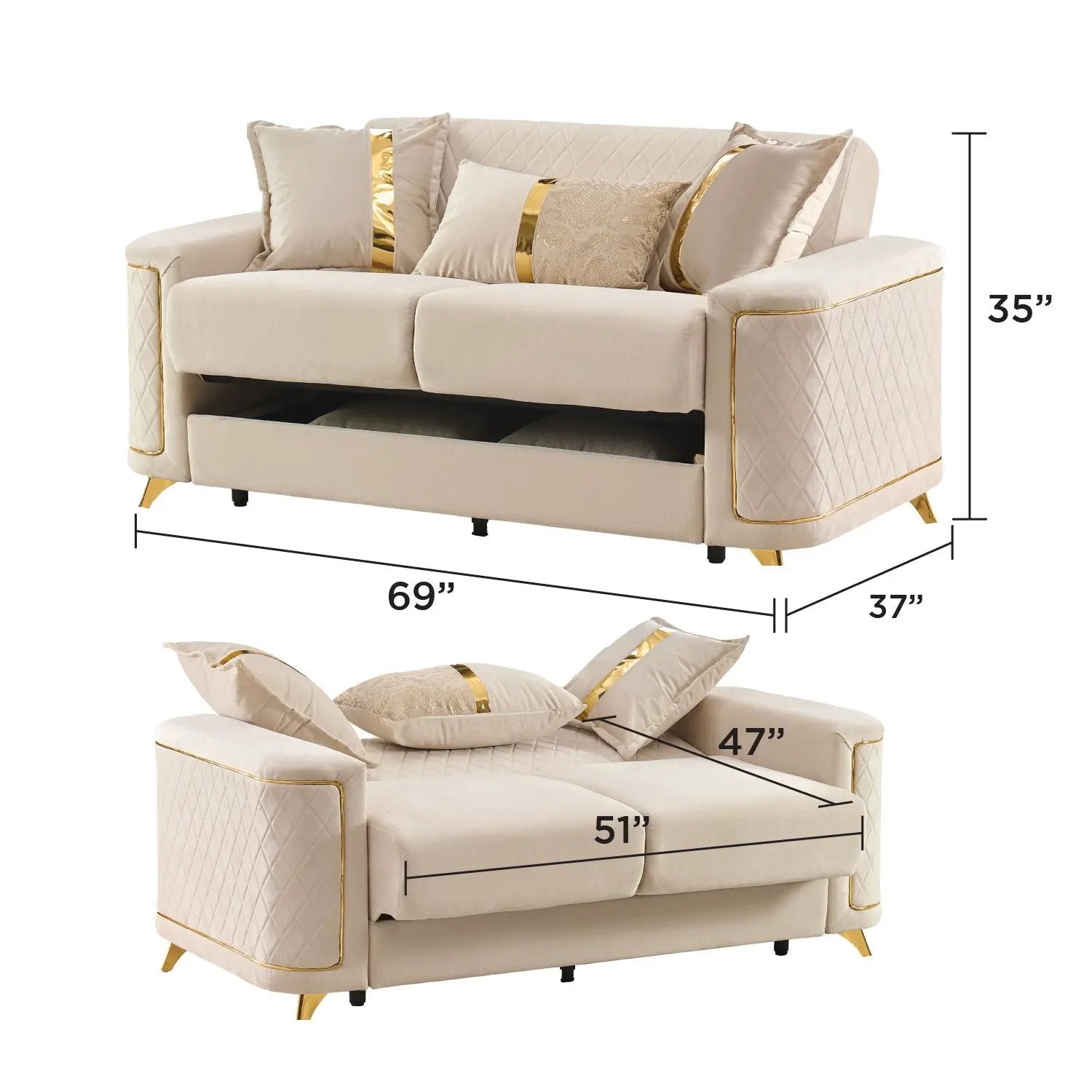 Lisa - Loveseat by HouseOfZazla