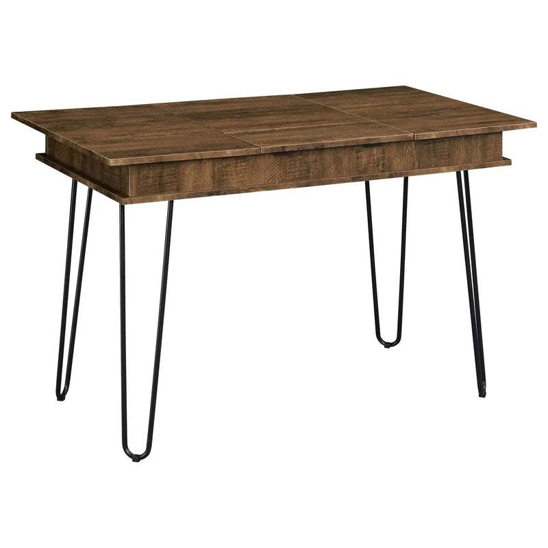 Sheeran 47-inch Writing Desk with Storage Rustic Amber by Unique Piece Furniture