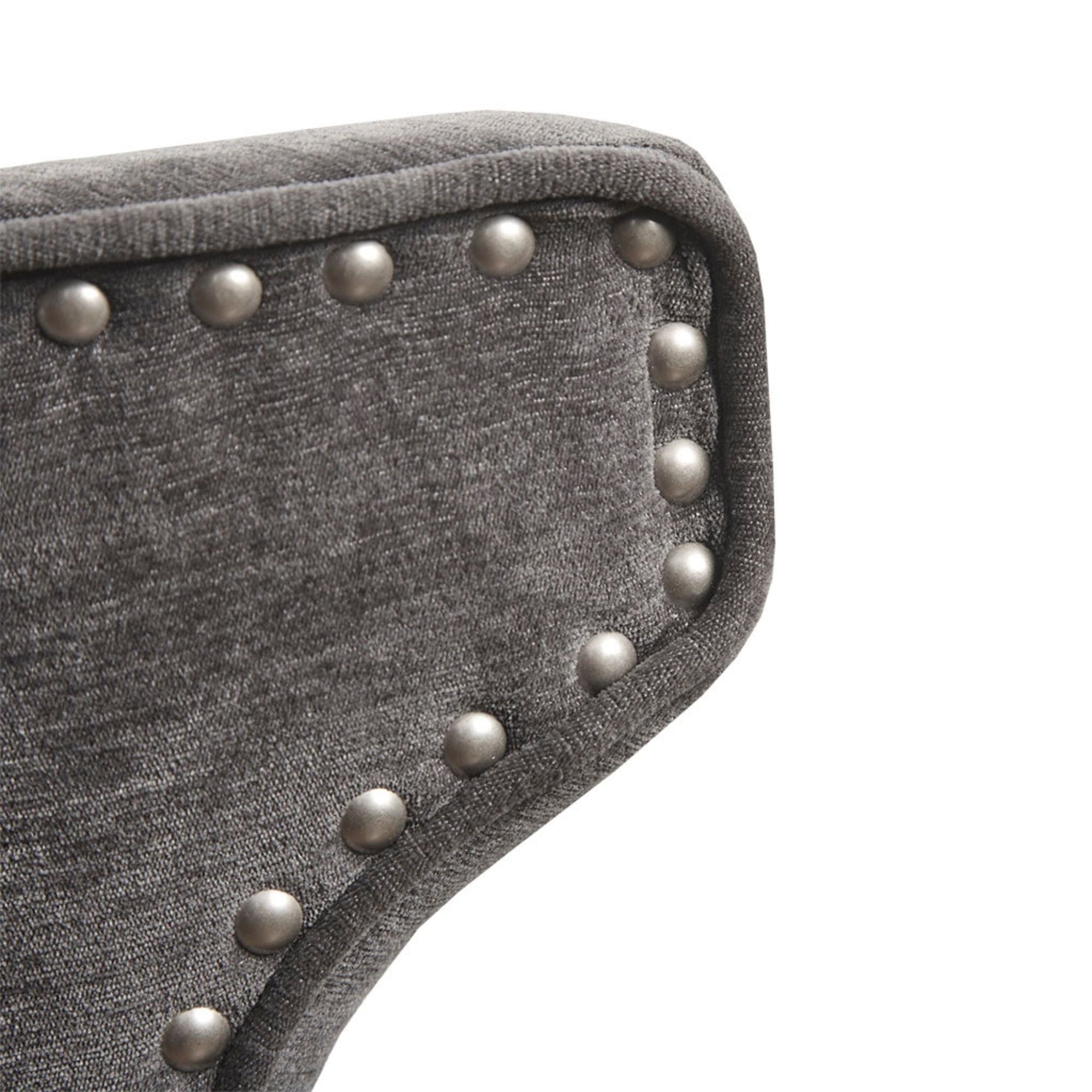 360 Degree Swivel Counter Stool With Silver Detailing by HouseOfZazla