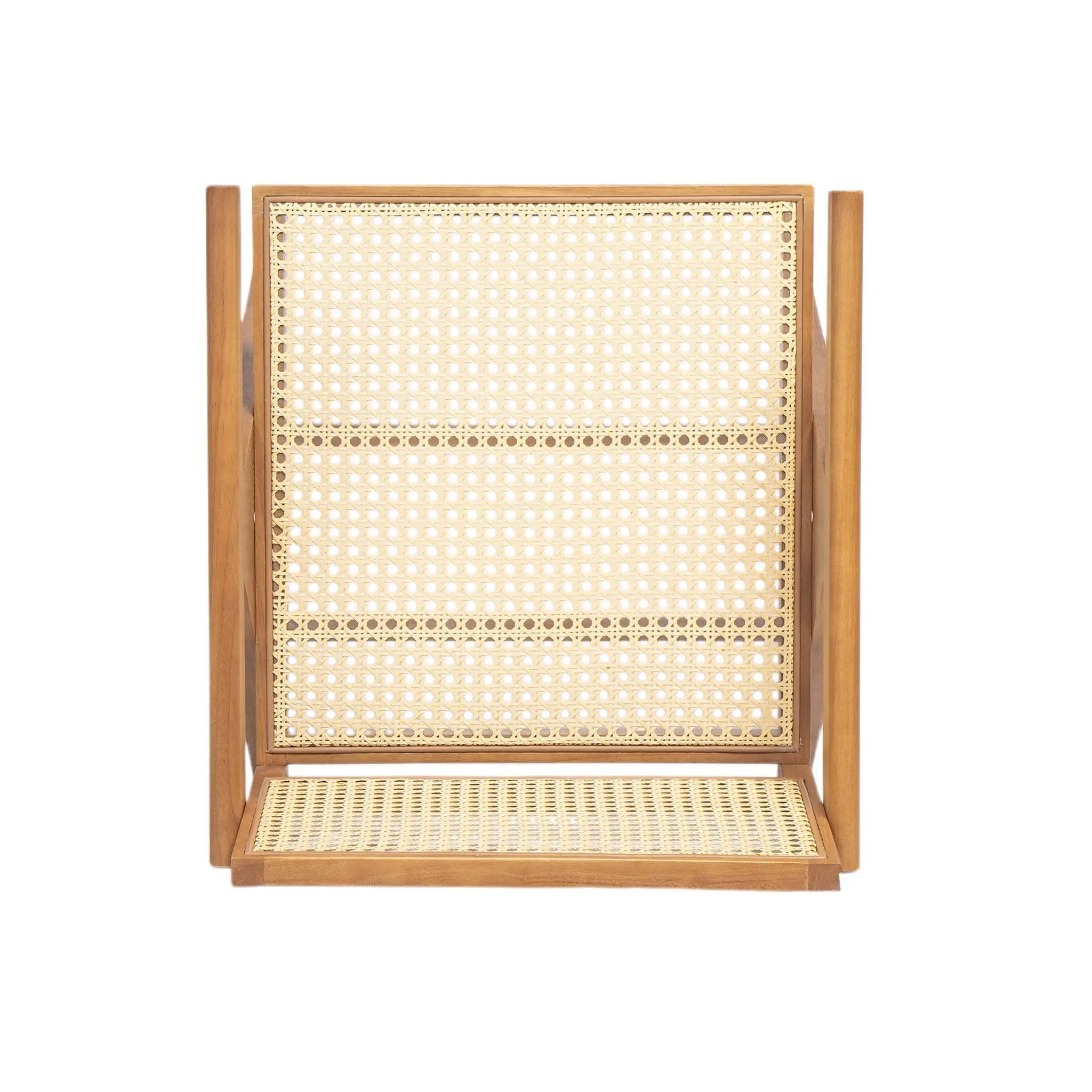 Chandigarh Arm Dining Chair With Natural Cane Design (Set of 2) by HouseOfZazla