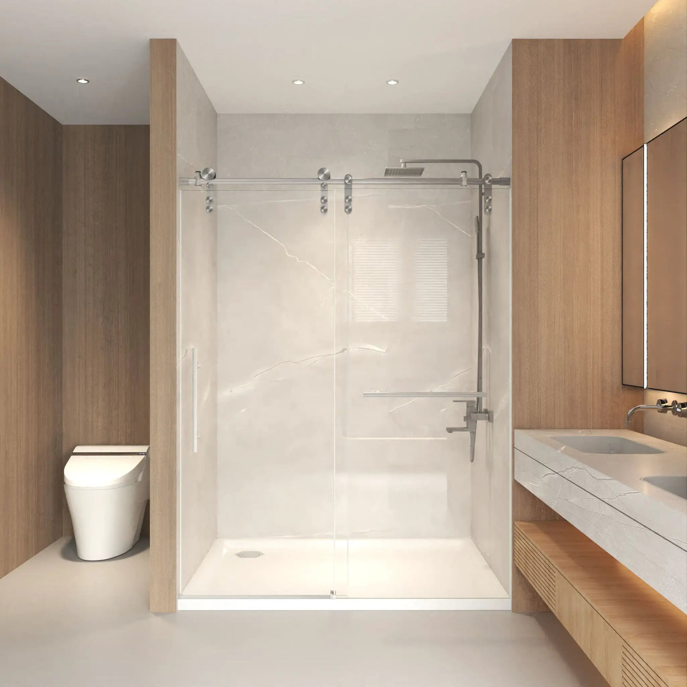 Frameless Sliding Bathtub Door With Frame by HouseOfZazla