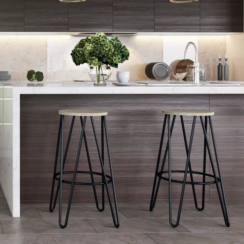 Simeon - Multifunctional Metal Stool With Wood Seat by Unique Piece Furniture