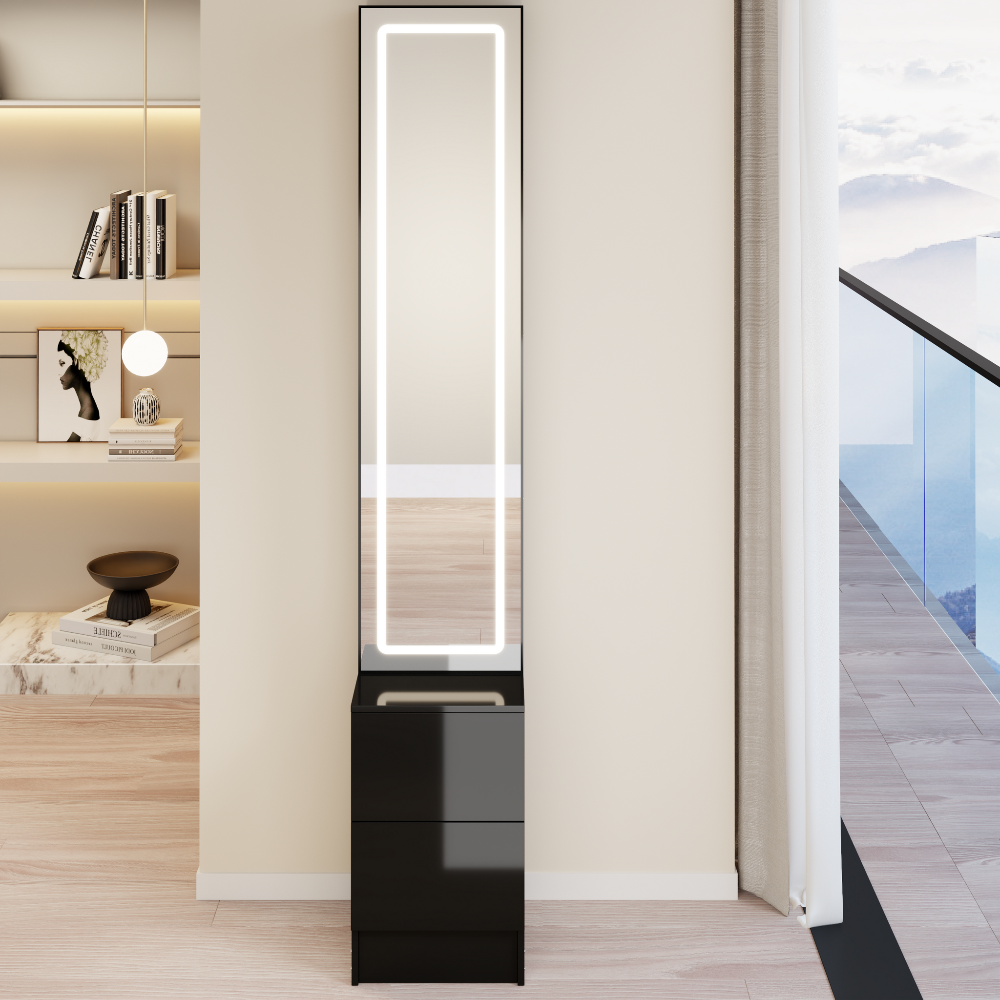 LED Dressing Mirror Cabinet with Adjustable Brightness by HouseOfZazla