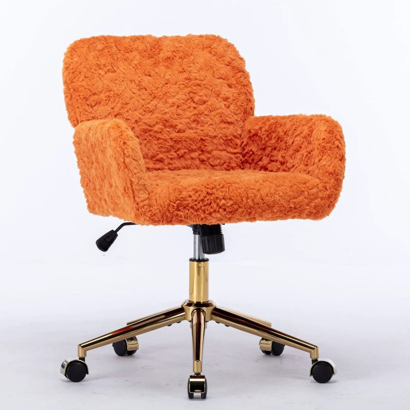 Office Chair, Artificial Rabbit Hair Home Office Chair With Metal Base, Adjustable Desk Chair Swivel Office Chair, Vanity Chair by Unique Piece Furniture