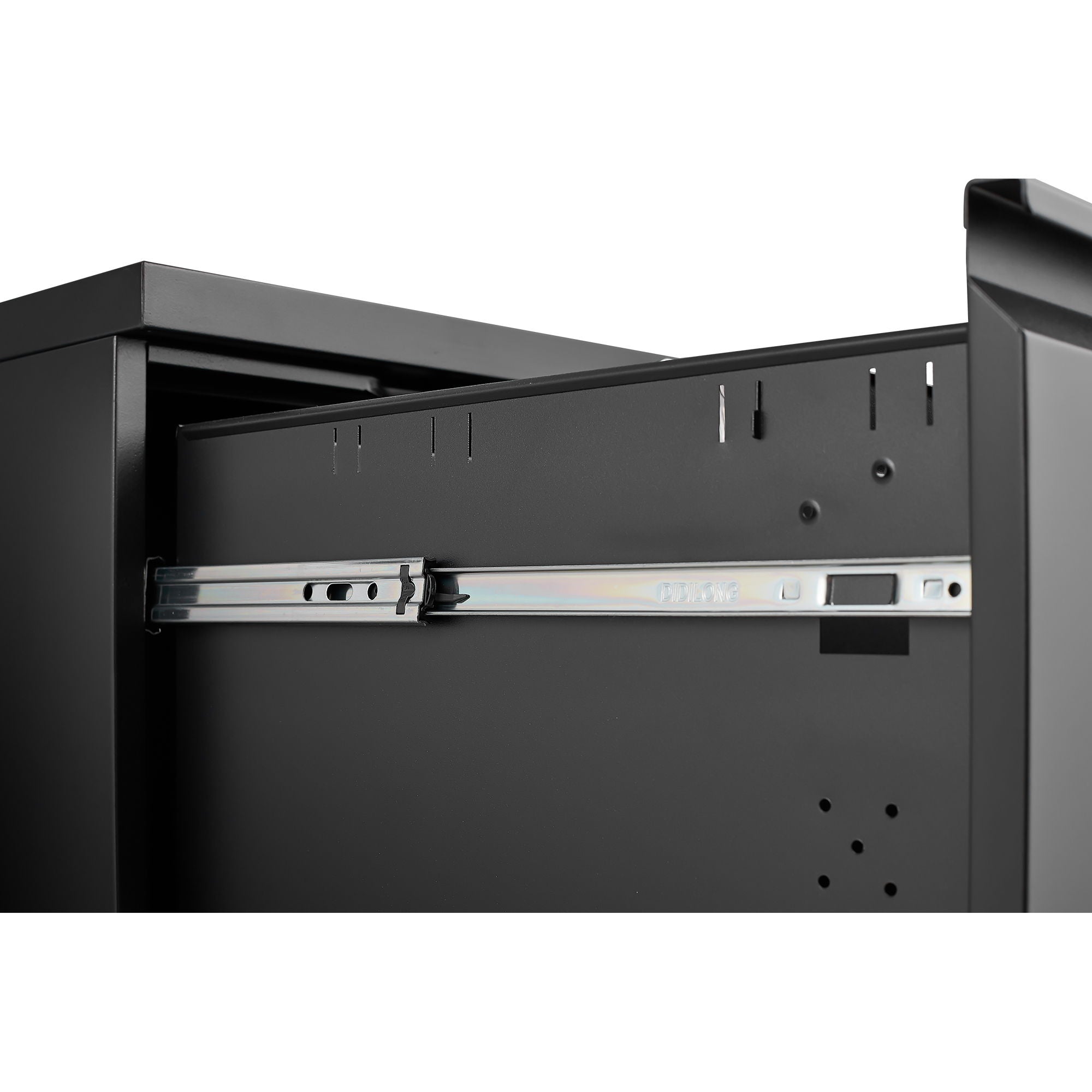 2 Drawer File Cabinet With Lock, Metal Under Desk Rolling Filing Cabinet Fits Letter / Legal / A4 Size For Home Office, Mobile Filing Cabinet by Unique Piece Furniture