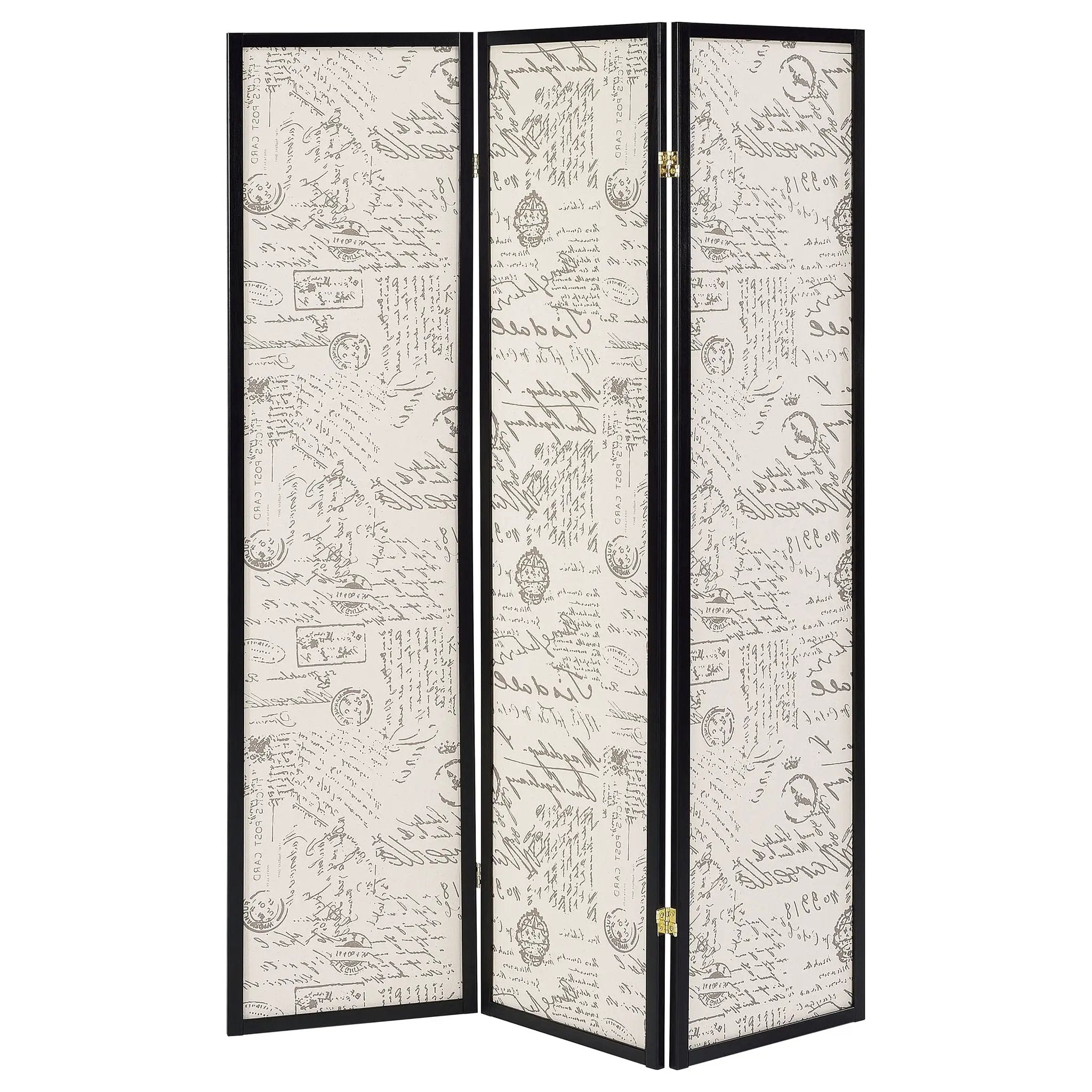 3 Panel Folding Screen - Beige by HouseOfZazla