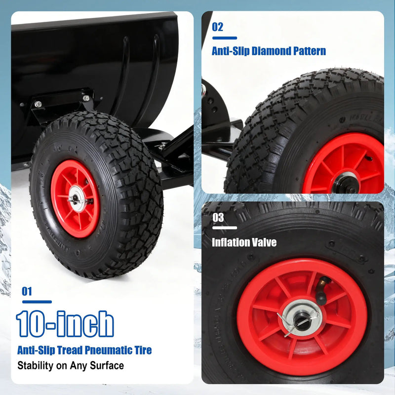 30" Heavy Duty Snow Shovel with Wheels by HouseOfZazla