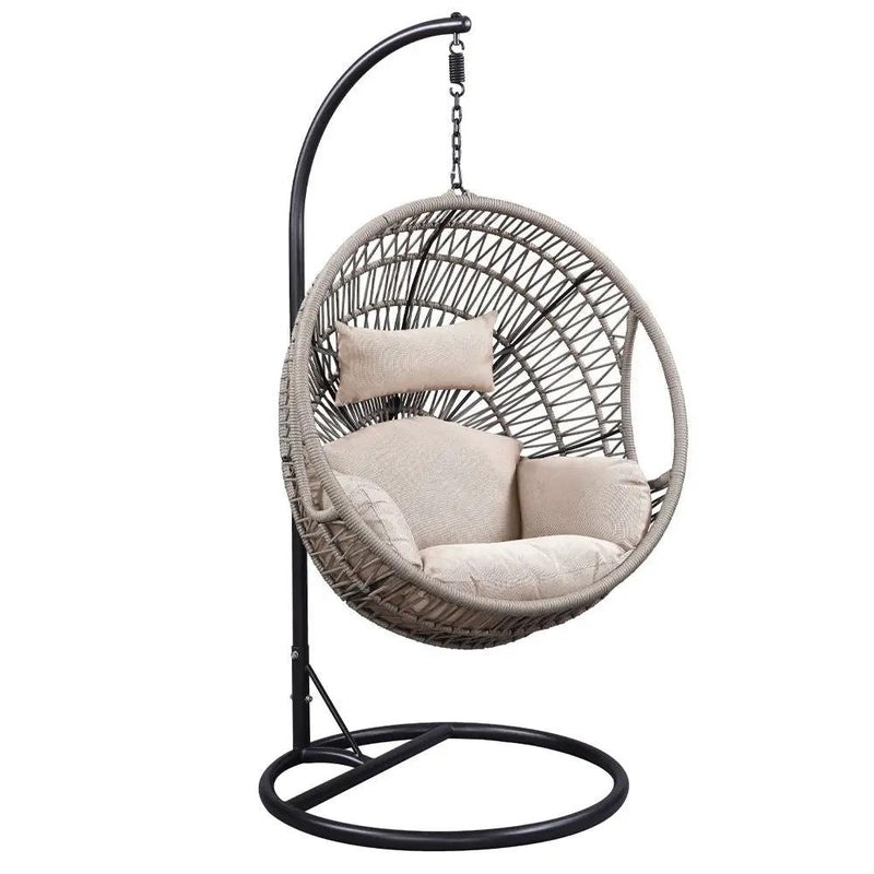 Vasant - Hanging Chair - Beige Fabric & Rope by Unique Piece Furniture