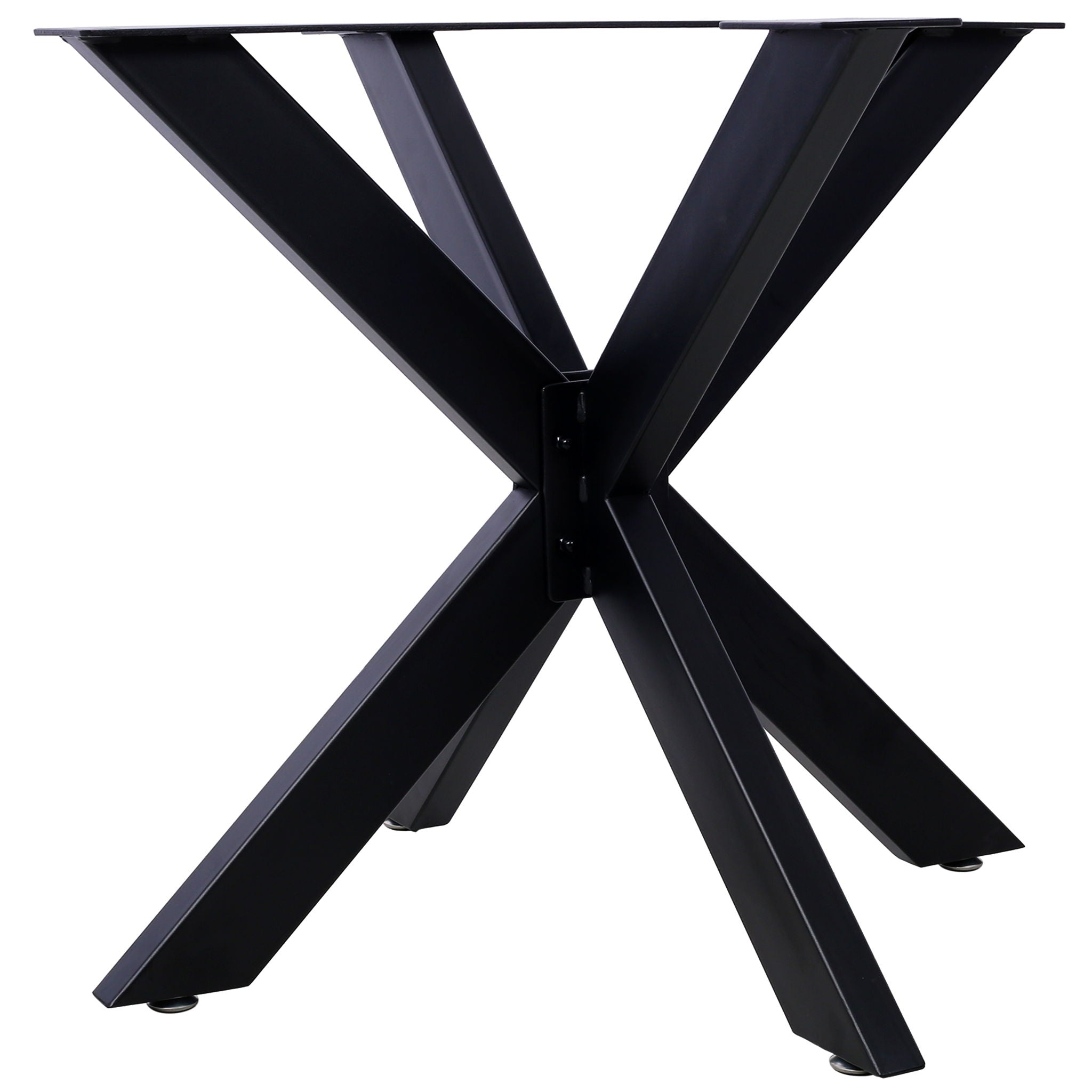 Spider Shaped Steel Table Legs, Metal Dining Table Frame, Heavy Duty Box Section Table Base - Black by HouseOfZazla