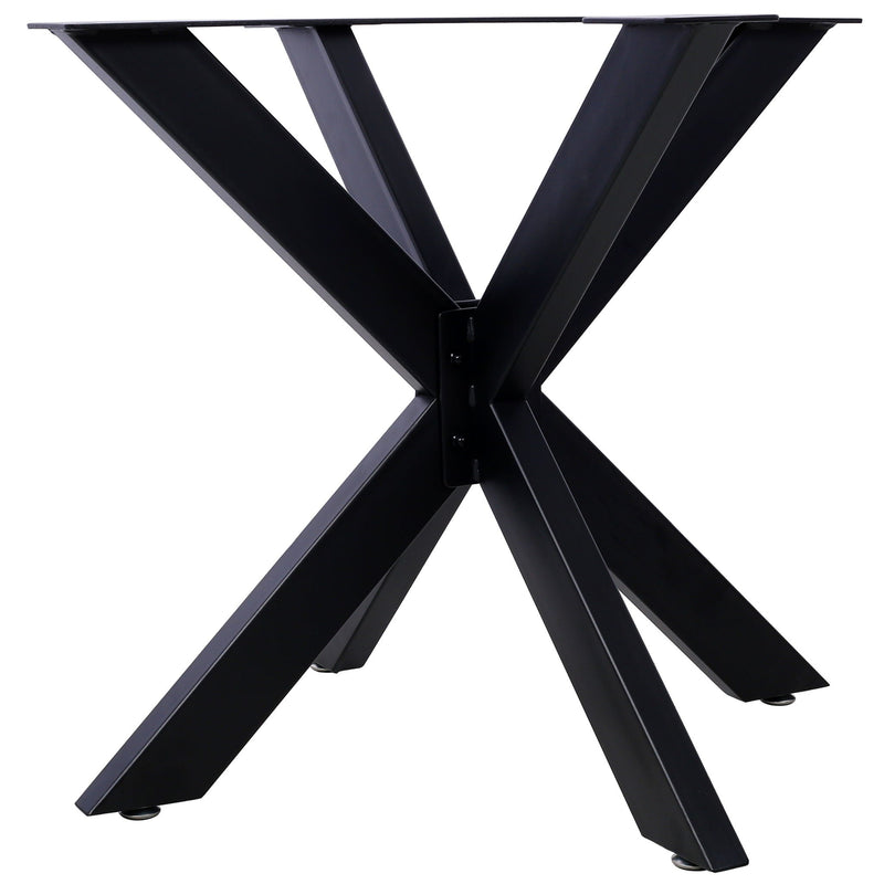 Spider Shaped Steel Table Legs, Metal Dining Table Frame, Heavy Duty Box Section Table Base - Black by HouseOfZazla