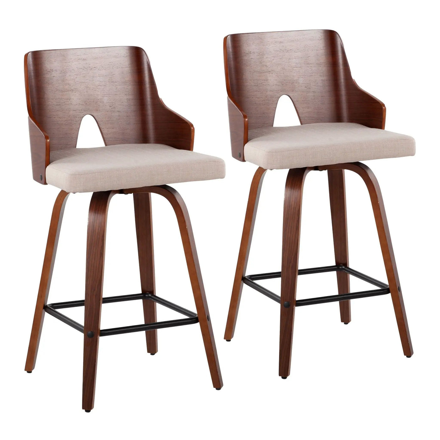 Ariana - Mid Century Modern Counter Stool (Set of 2) by HouseOfZazla