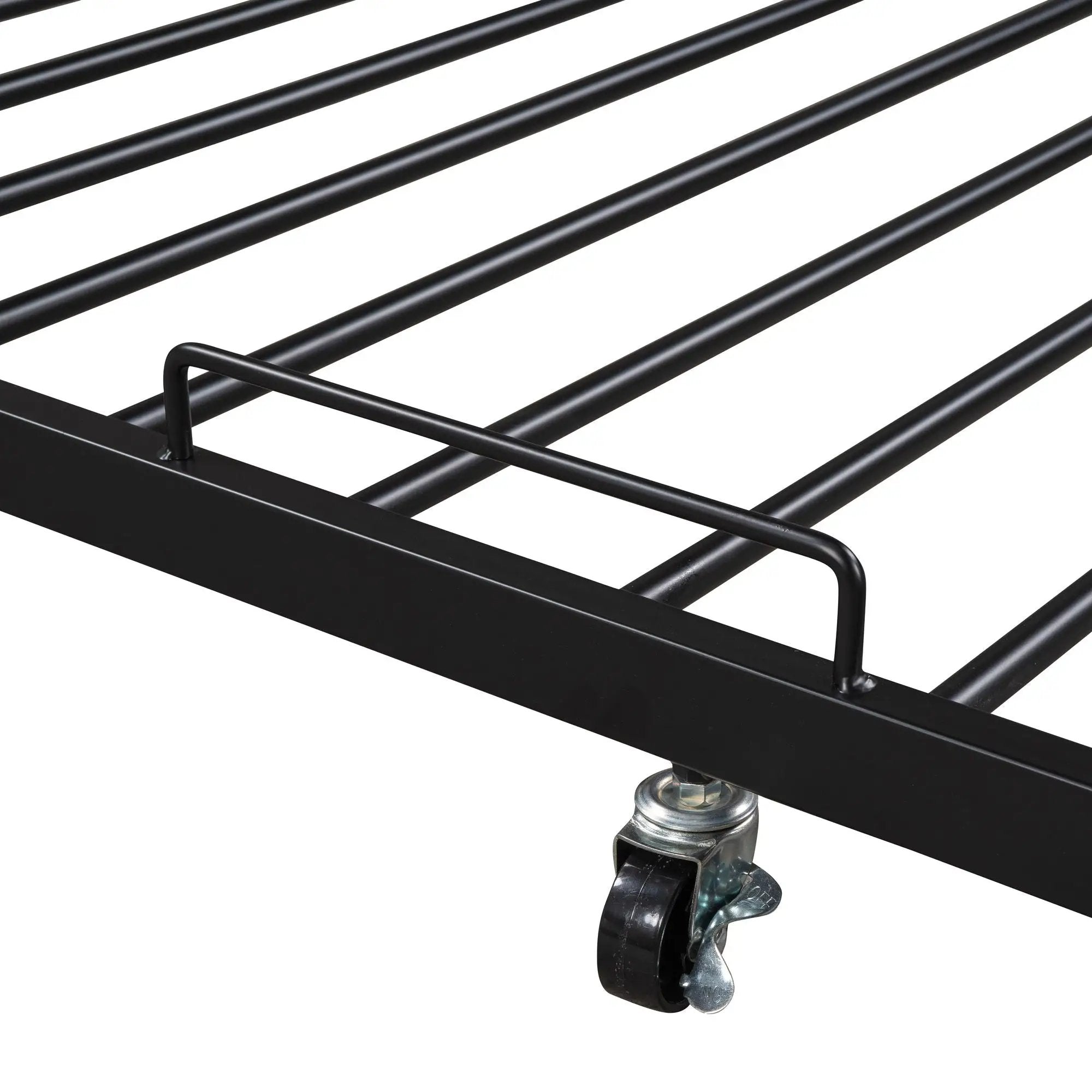 Platform Bed Frame With Trundle, USB Ports And Slat Support, No Box Spring Needed by HouseOfZazla