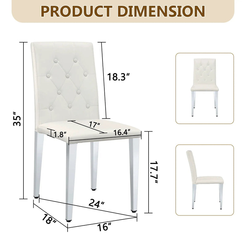 Dining Chairs With Ergonomic Buckle Backrest For Home by HouseOfZazla