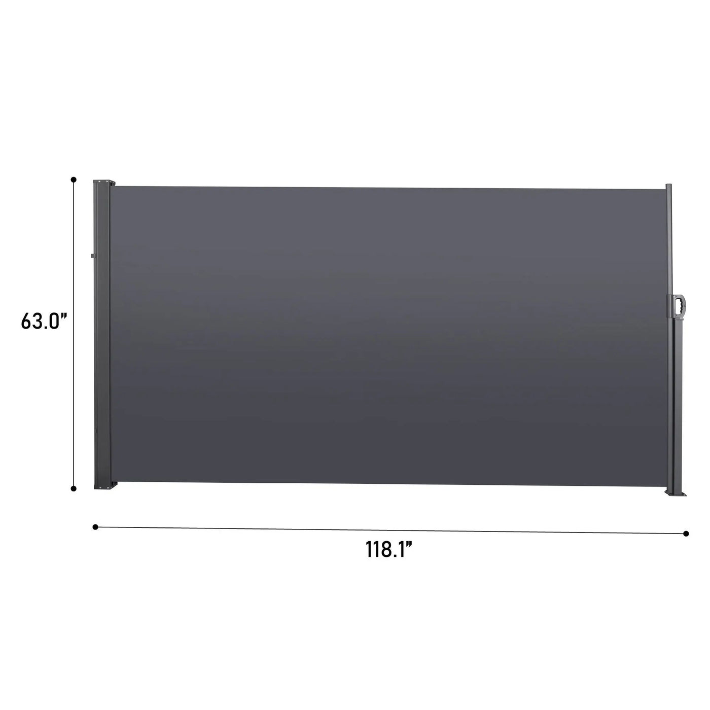 Retractable Side Screen Awning, Uv Resistant, Waterproof, Patio Privacy Screen For Garden, Balcony, Courtyard by Unique Piece Furniture