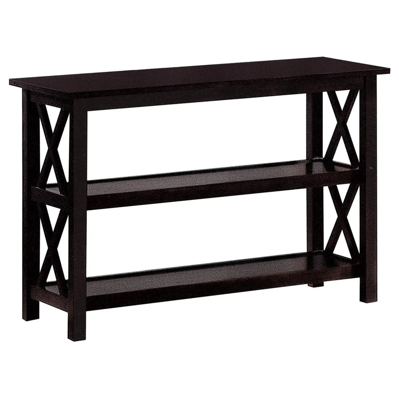 Sofa Table With Shelf - Brown by HouseOfZazla