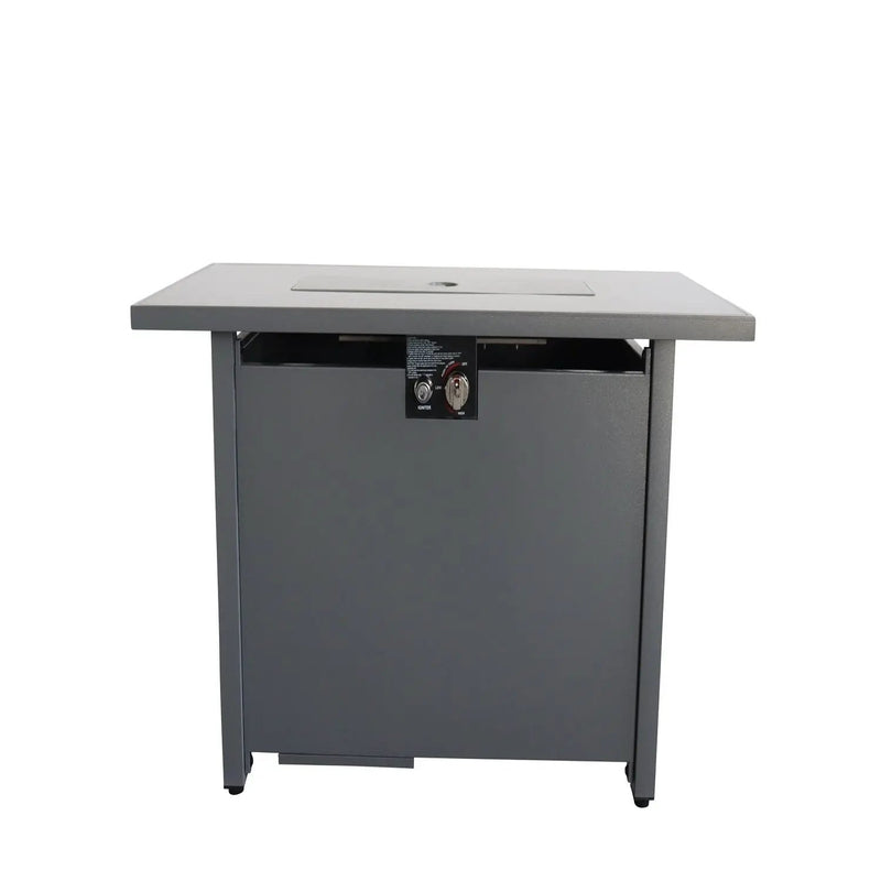 Outdoor Fire Pit Table With Lid & High-Quality Materials - Black by HouseOfZazla