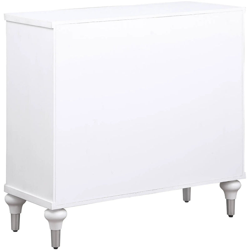 Cardella 2-door Mandala Accent Cabinet Distressed White by Unique Piece Furniture