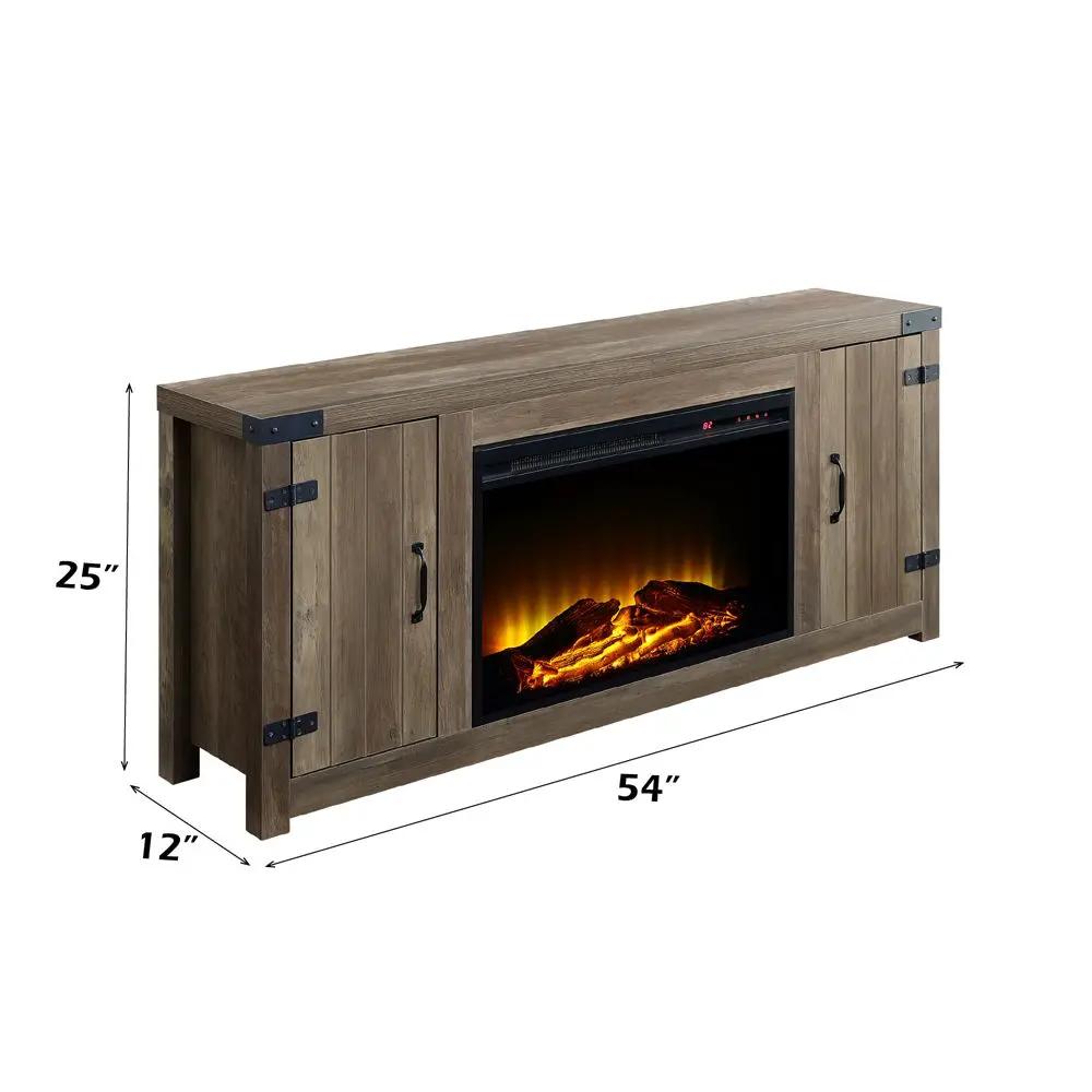 Tobias - 25" Fireplace - Rustic Oak by Unique Piece Furniture